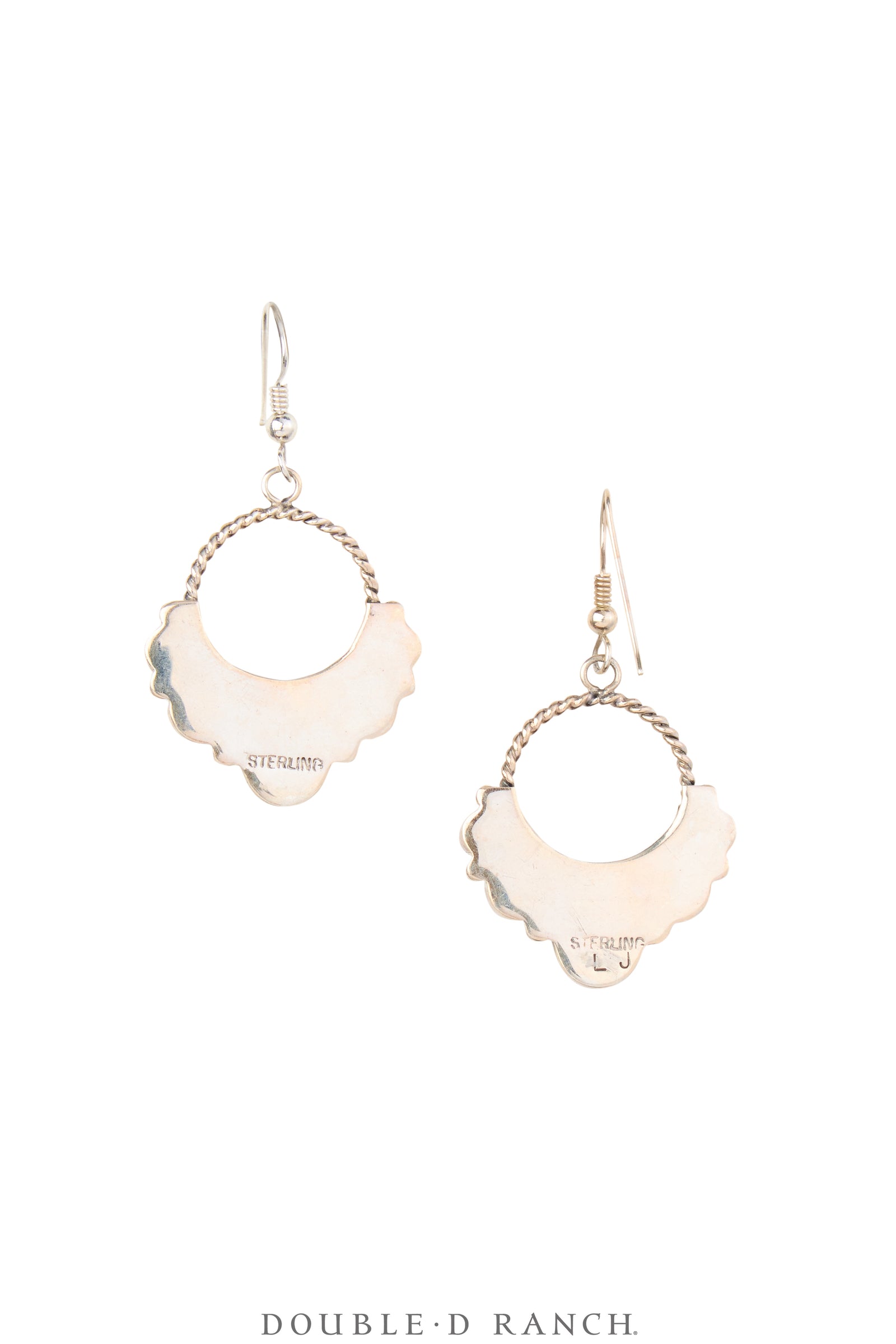 Earrings, Hoop, Faceted Jewels, Garnet, Hallmark, Contemporary, 2005