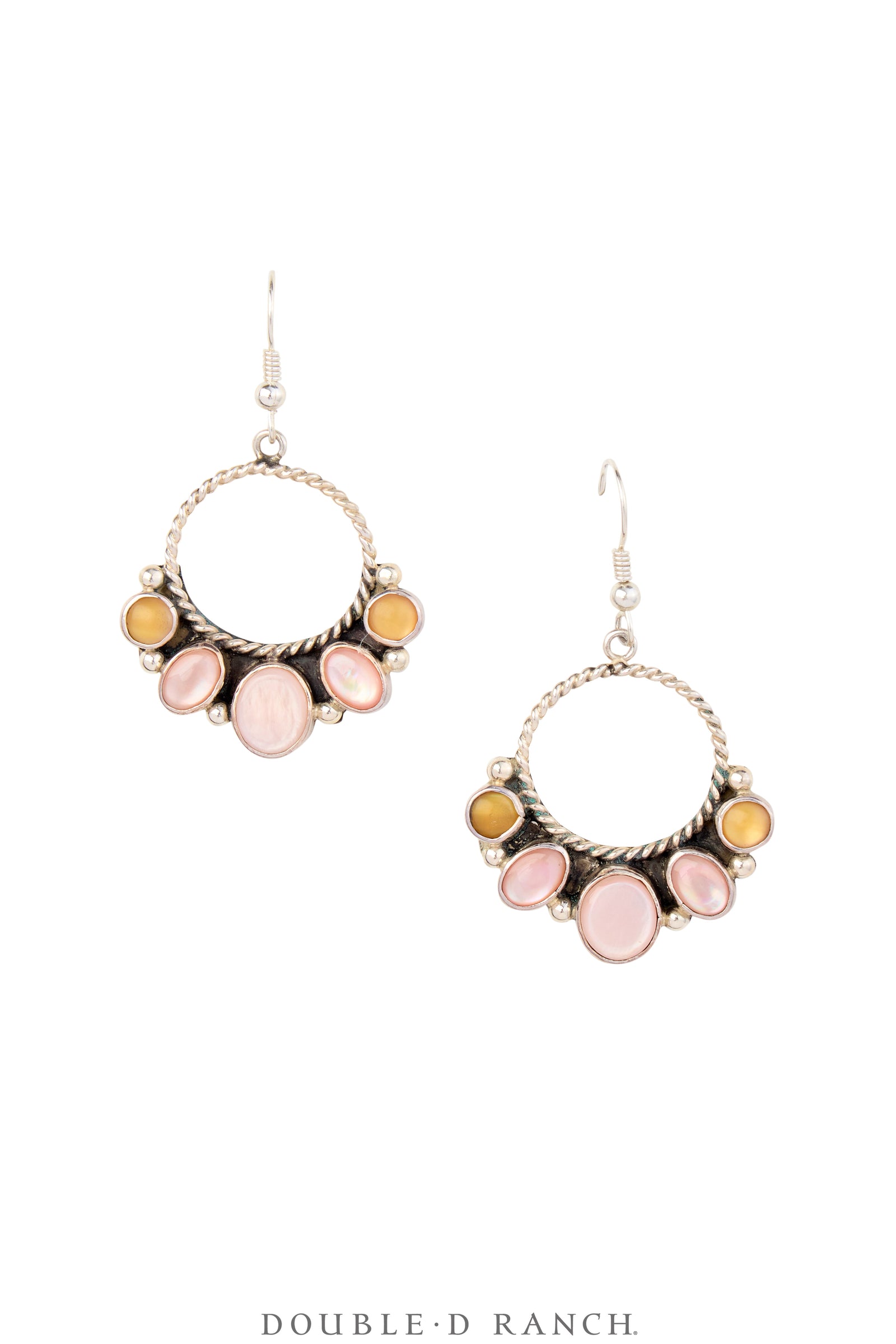 Earrings, Hoop, Faceted Jewels, Multi Stone, Hallmark, Contemporary, 2009