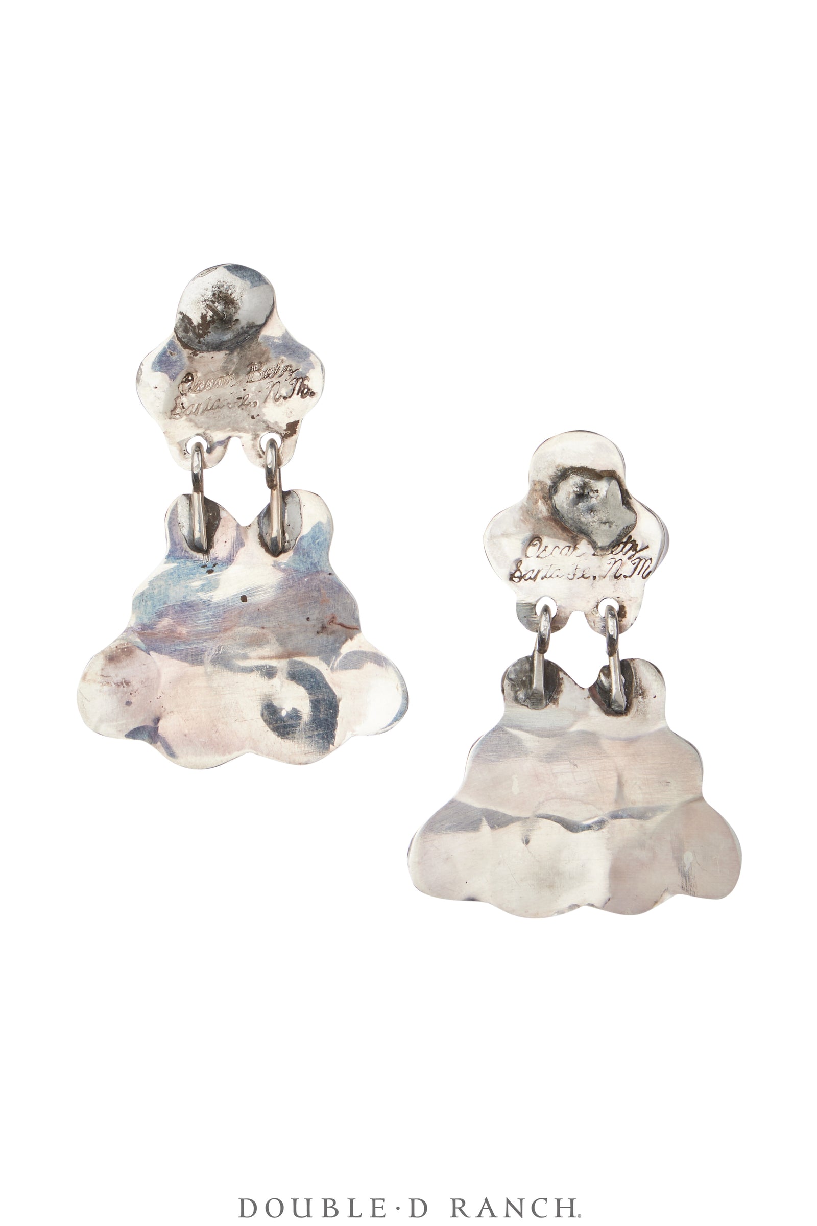 Earrings, Oscar Betz, Fan , Turquoise, Oscar Betz Hallmark, Contemporary, 2035