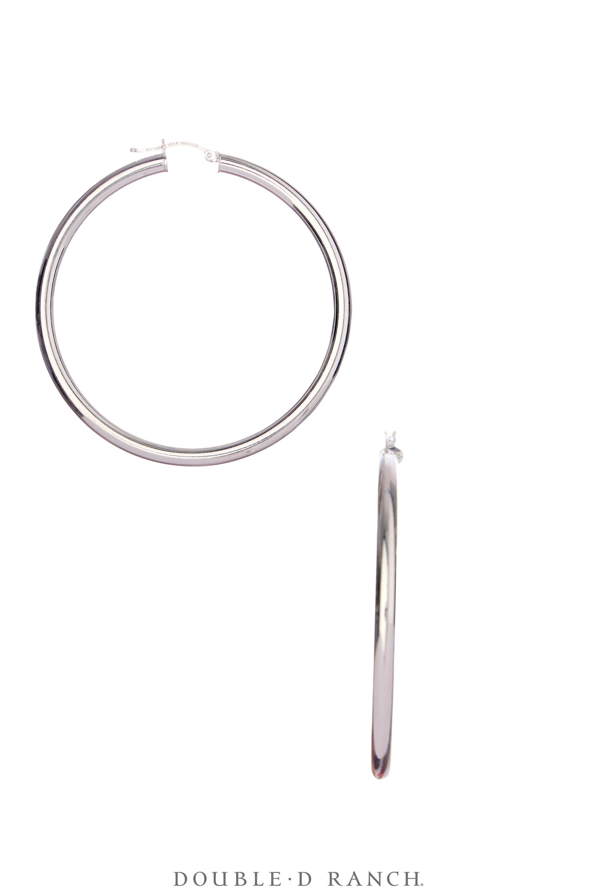 Earrings, Hoop, X-Large, Silver,, Contemporary, 2071