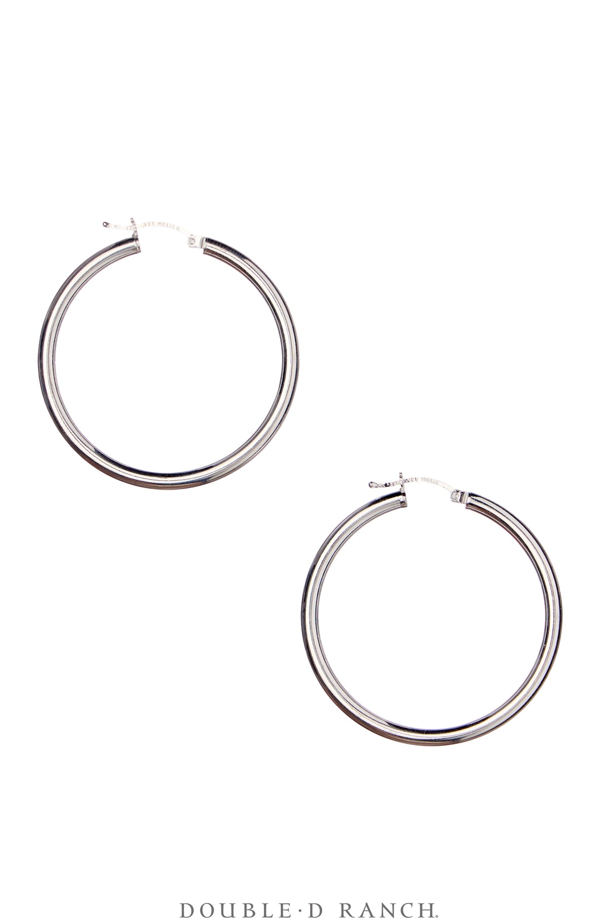 Earrings, Hoop, Medium, Silver, Contemporary, 2073