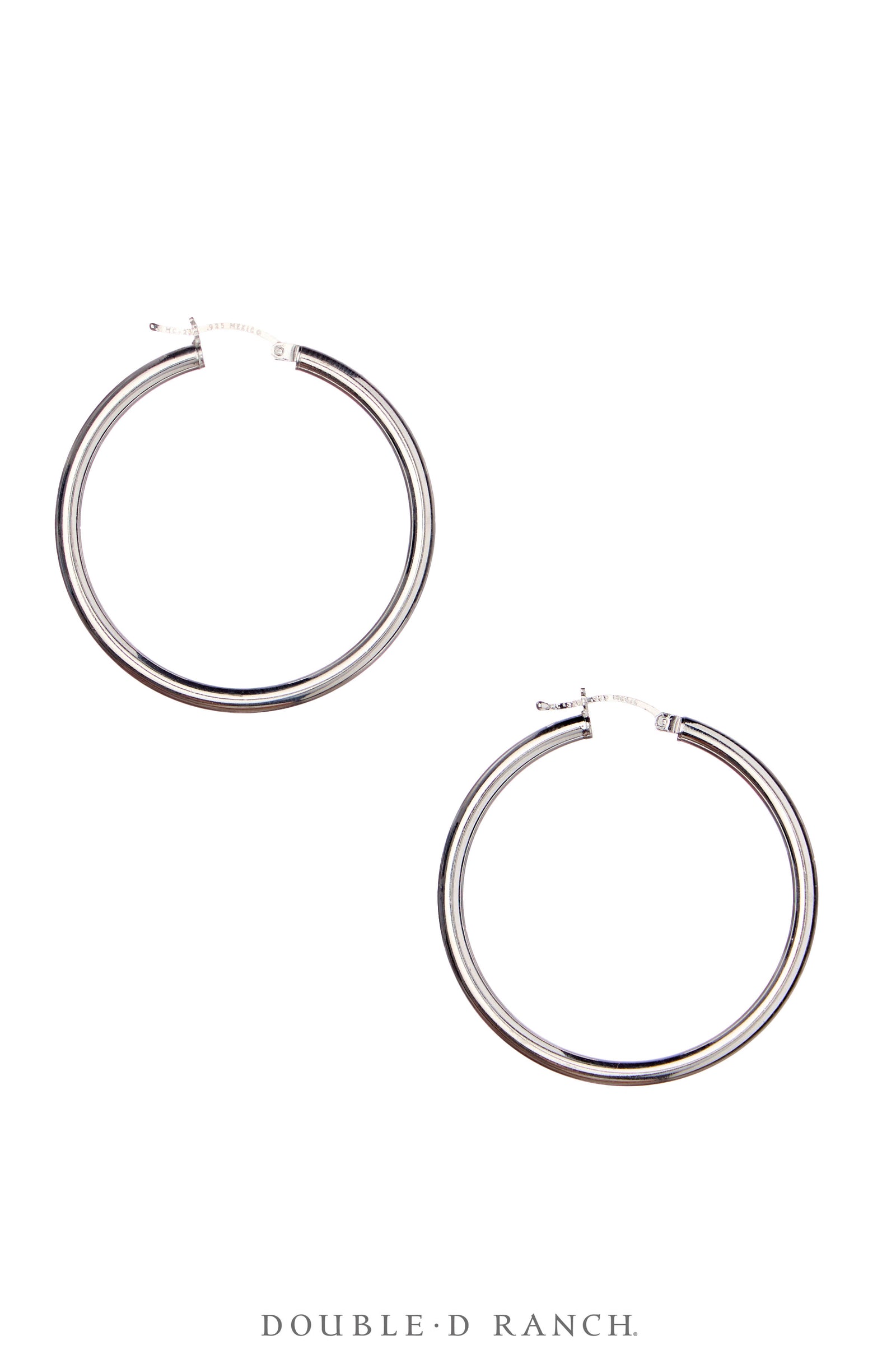 Earrings, Hoop, Medium, Silver, Contemporary, 2073