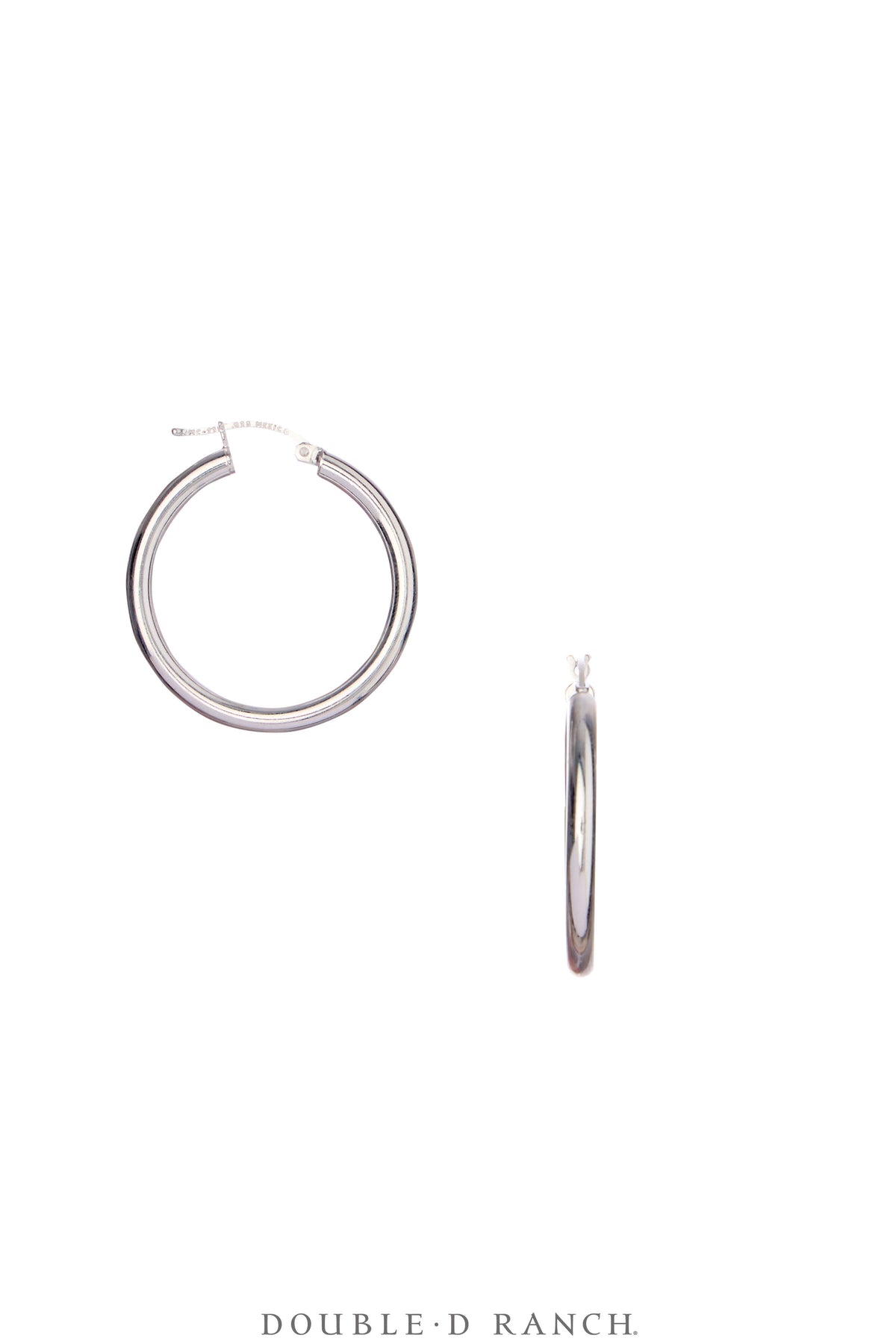 Earrings, Hoop, Small, Silver, Contemporary, 2074
