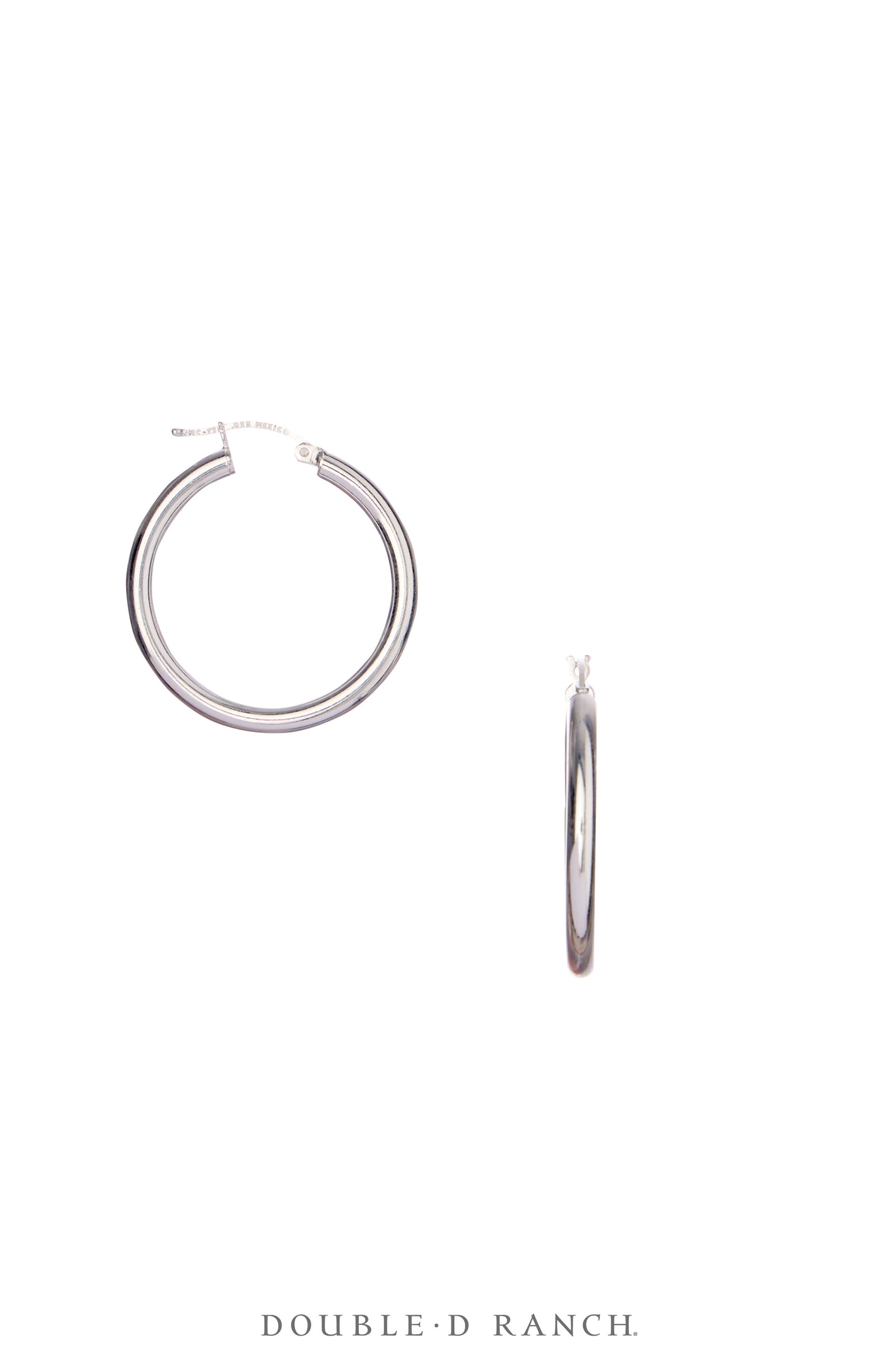 Earrings, Hoop, Small, Silver, Contemporary, 2074