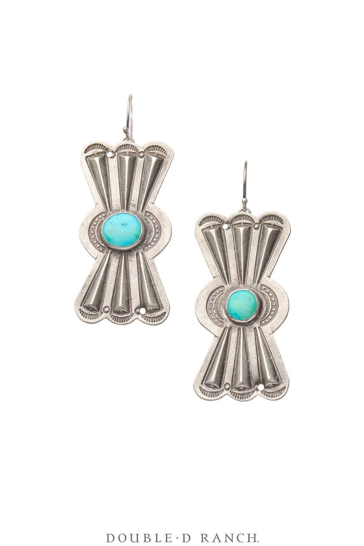 Earrings, Repurposed, Concho Butterflies, Turquoise, Vintage, 2099