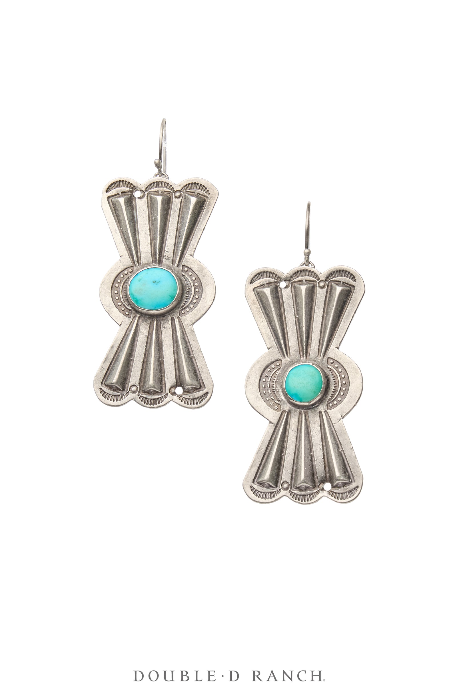 Earrings, Repurposed, Concho Butterflies, Turquoise, Vintage, 2099