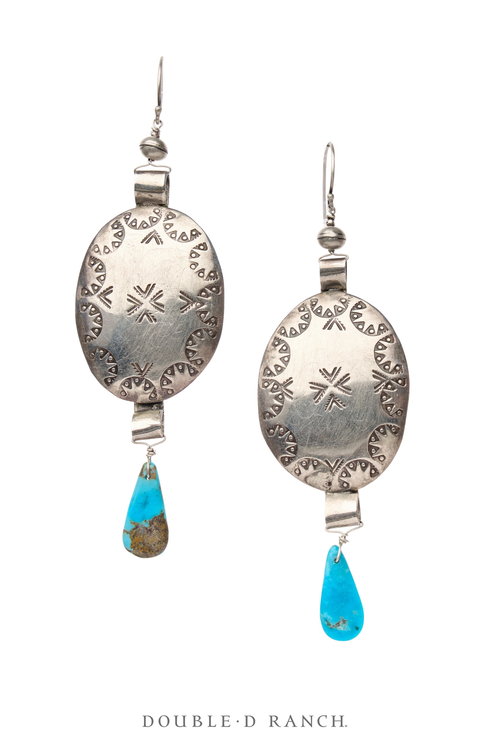 Earrings, Repurposed, Concho, Up-Cycled, Vintage, 2100