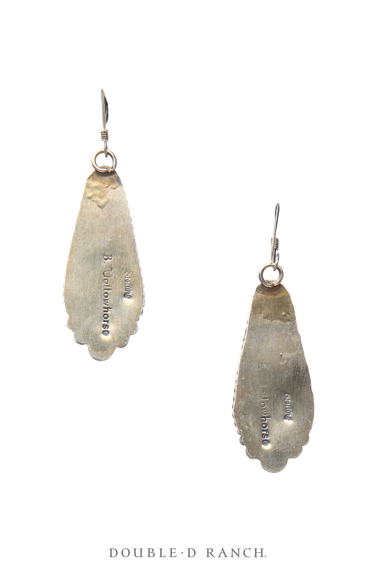 Earrings, Drops, Turquoise, Boulder Ribbon Mine, Hallmark, Contemporary, 2114