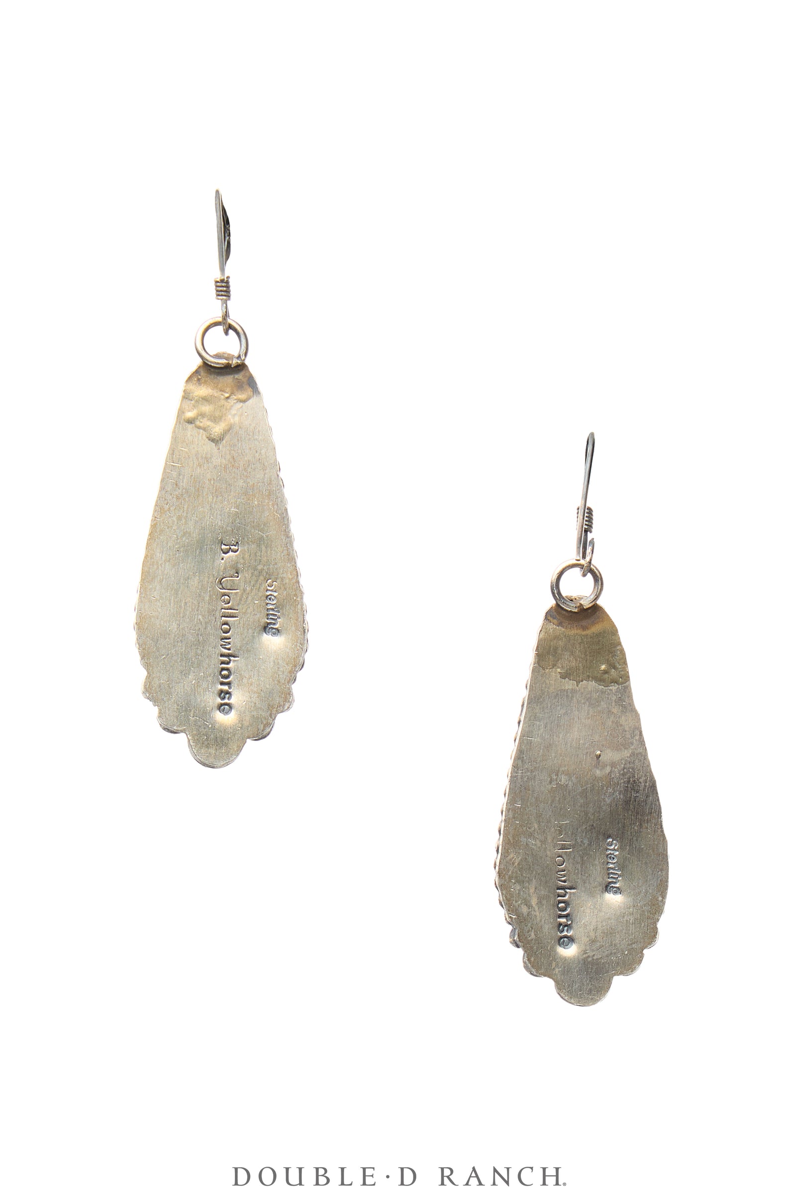 Earrings, Drops, Turquoise, Boulder Ribbon Mine, Hallmark, Contemporary, 2114