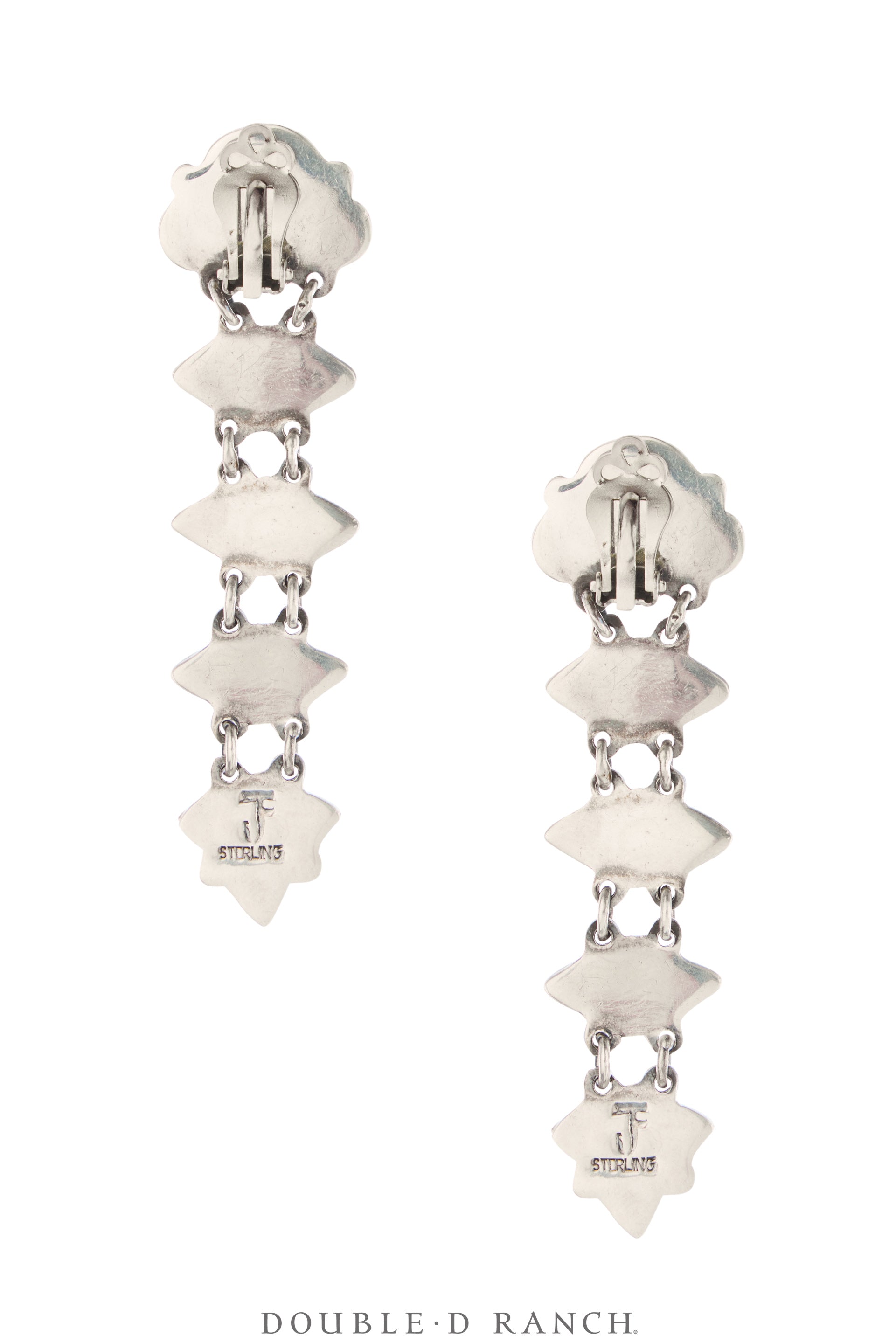 Earrings, Federico, Tiered, Turquoise, Hallmark, Vintage, Estate, 2162