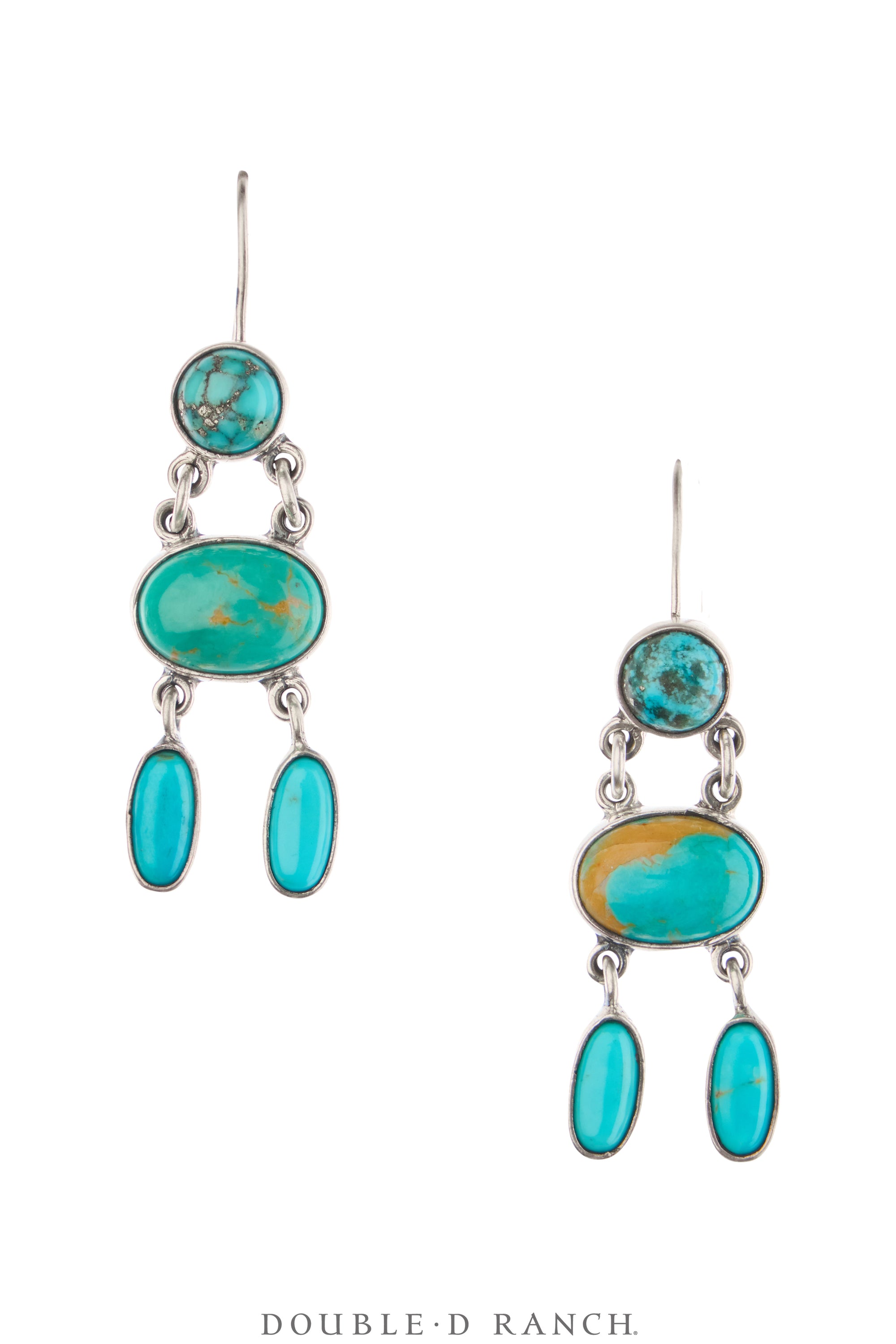 Earrings, Federico, Drop, Turquoise, Hallmark, Contemporary, 2200