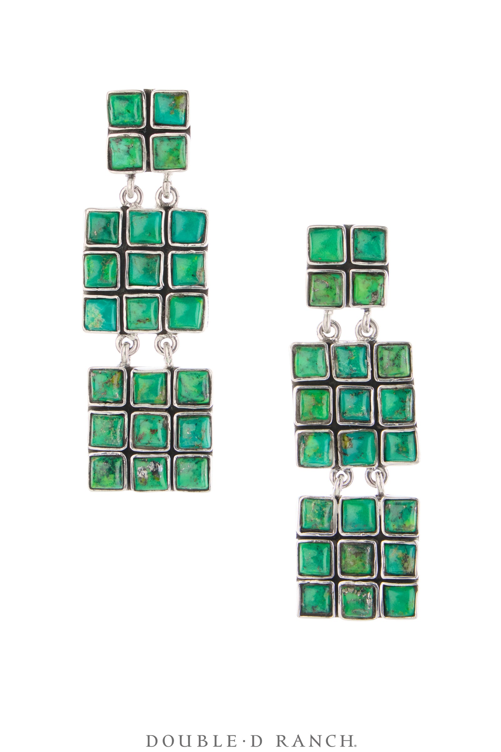 Earrings, Federico, Ladder, Malachite, Contemporary, 2201