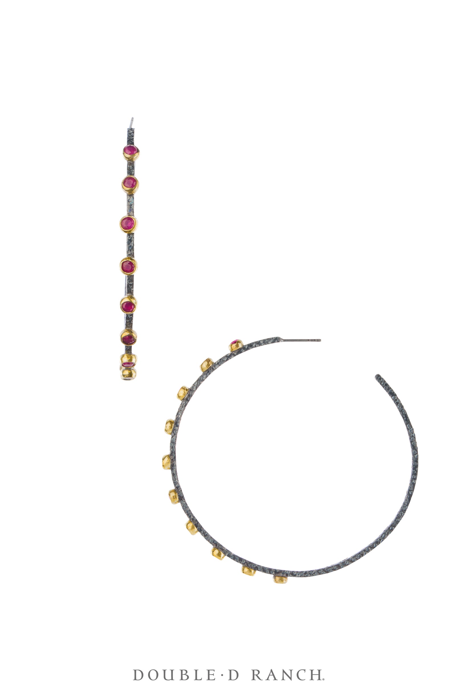 Earrings, Hoops, Amethyst, Sterling Silver, Contemporary, 2211