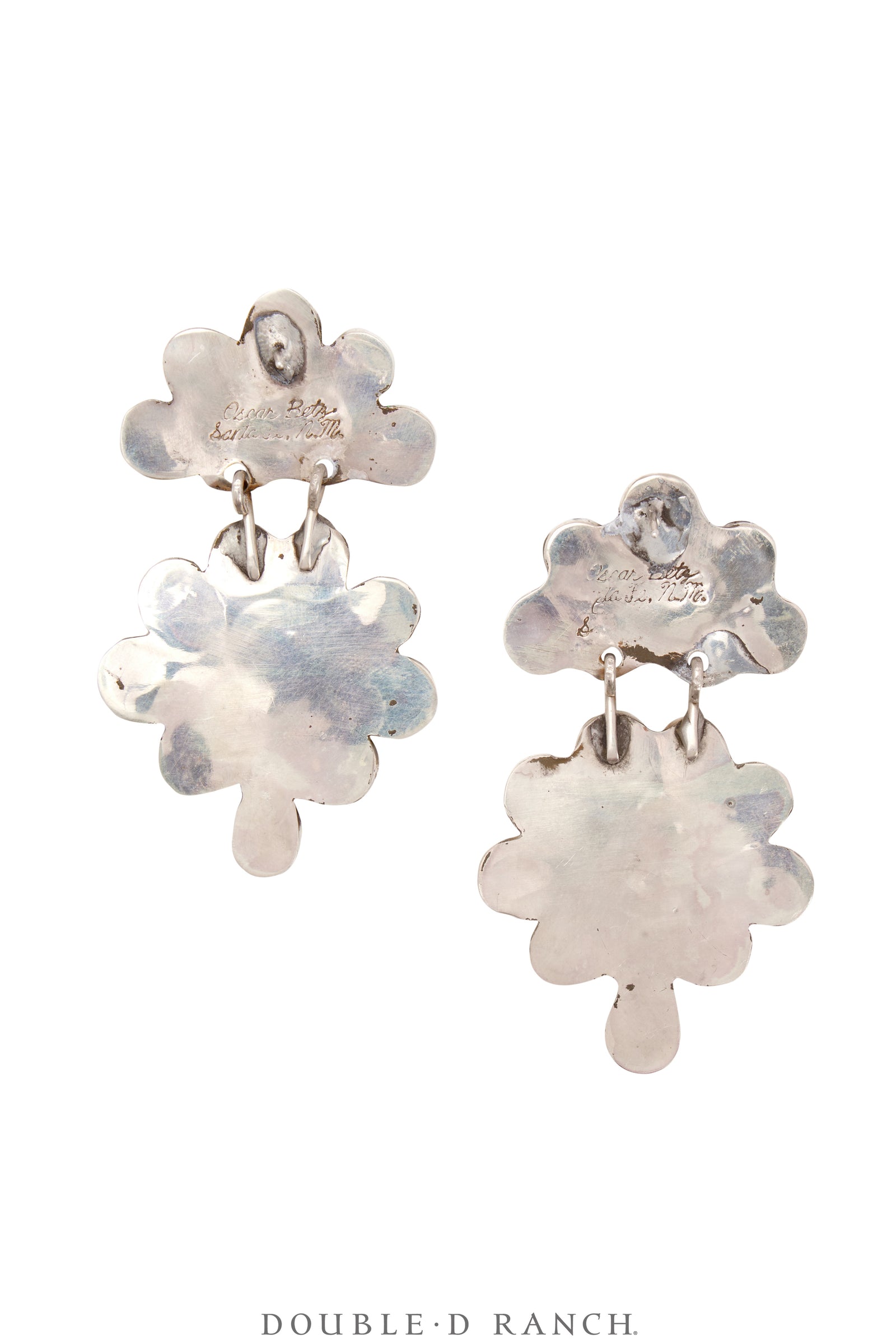 Earrings, Oscar Betz, Triangle, Turquoise, Hallmark, 585T1