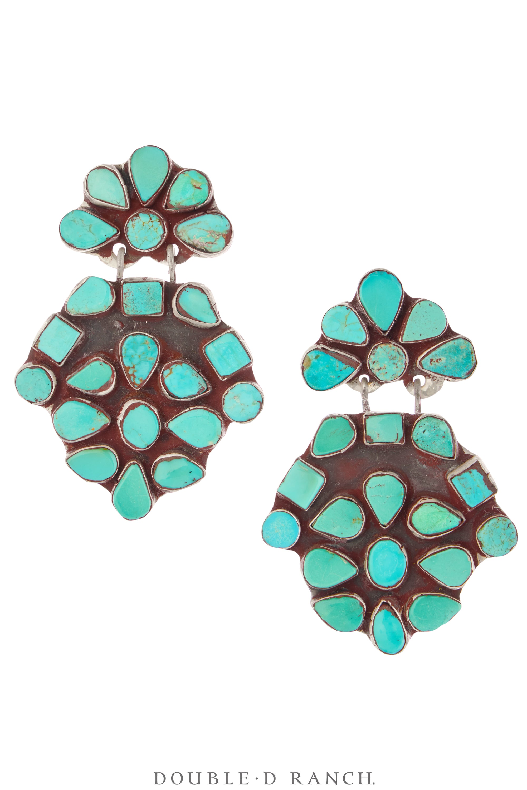 Earrings, Oscar Betz, Chandeliers, Turquoise, Hallmark, 513T3