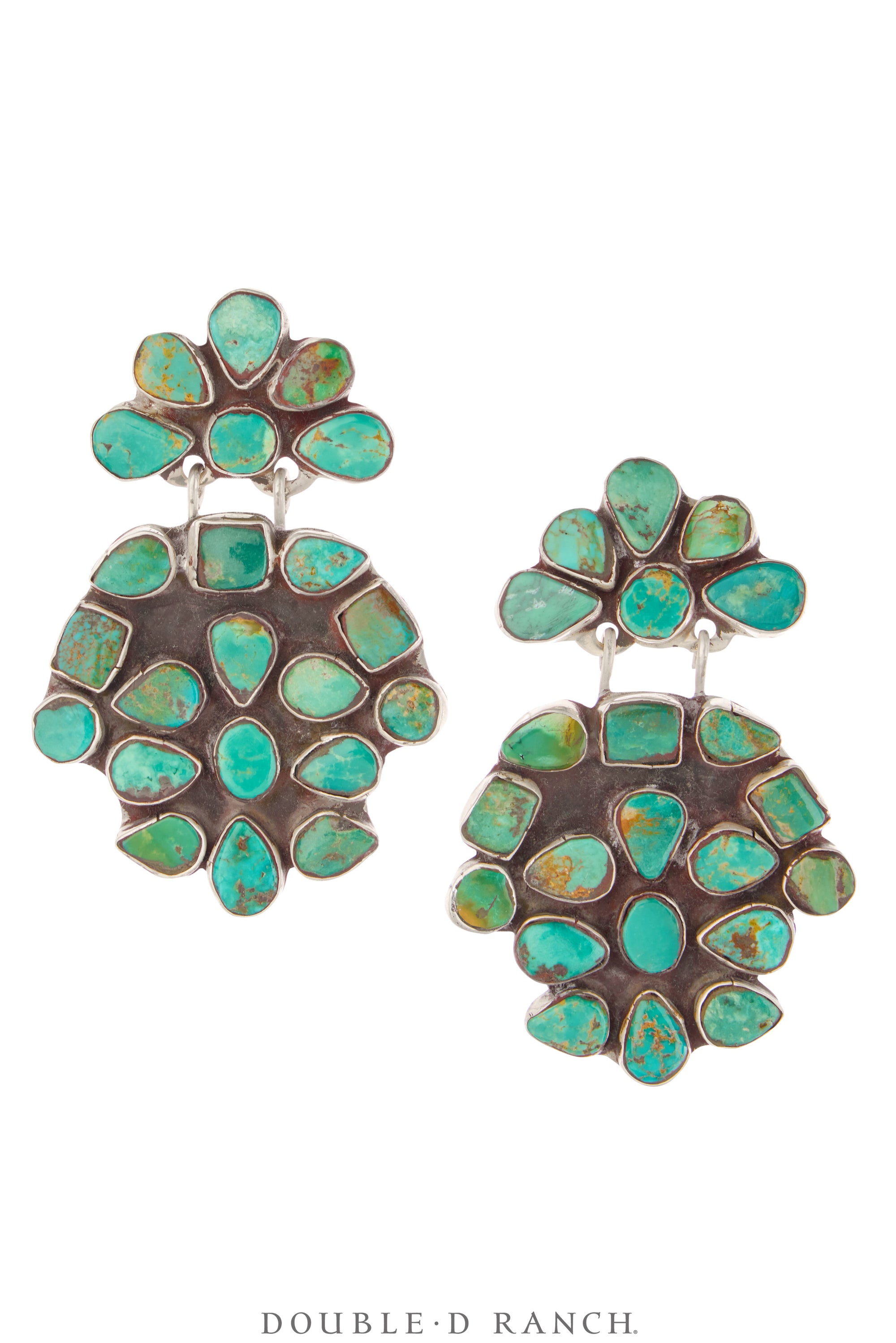 Earrings, Oscar Betz, Chandeliers, Turquoise, Hallmark, 513T4