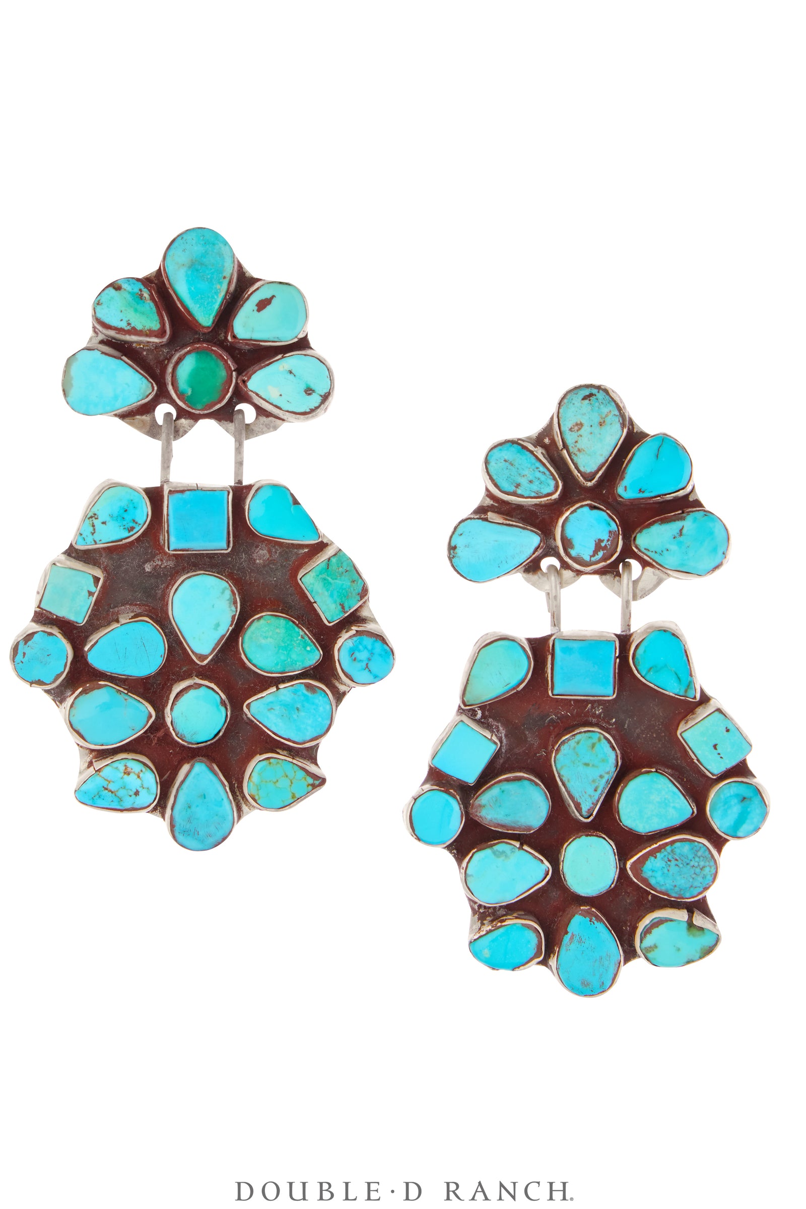 Earrings, Oscar Betz, Chandeliers, Turquoise, Hallmark, 513T5