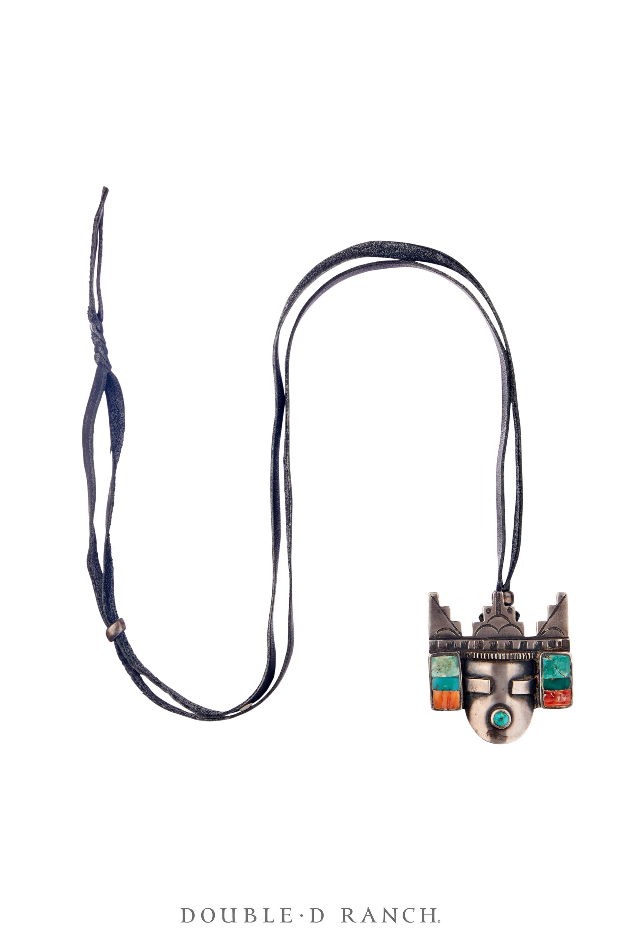 Necklace, Leather Thong, Kachina, Artisan, Hallmark, Contemporary 1323