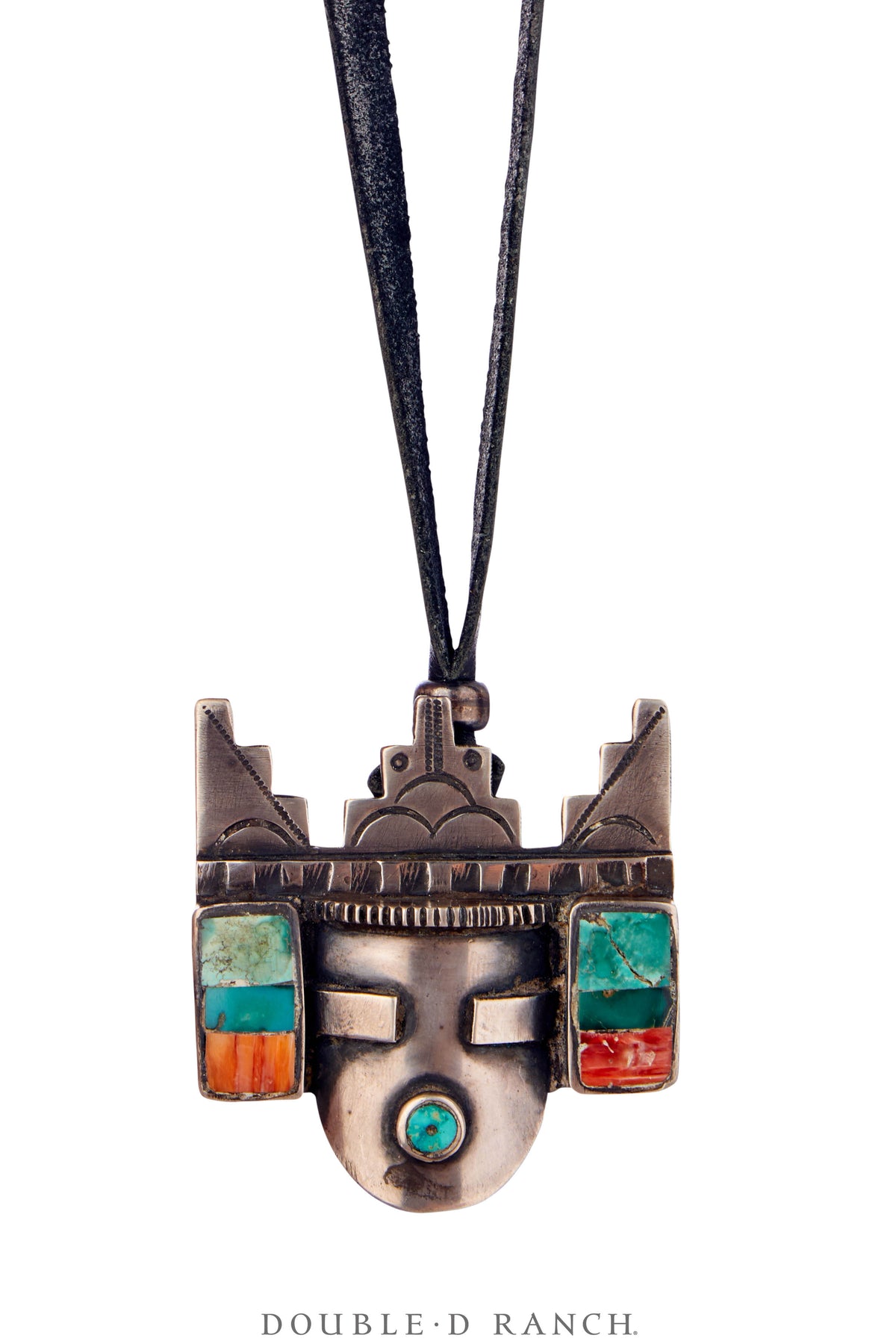 Necklace, Leather Thong, Kachina, Artisan, Hallmark, Contemporary 1323