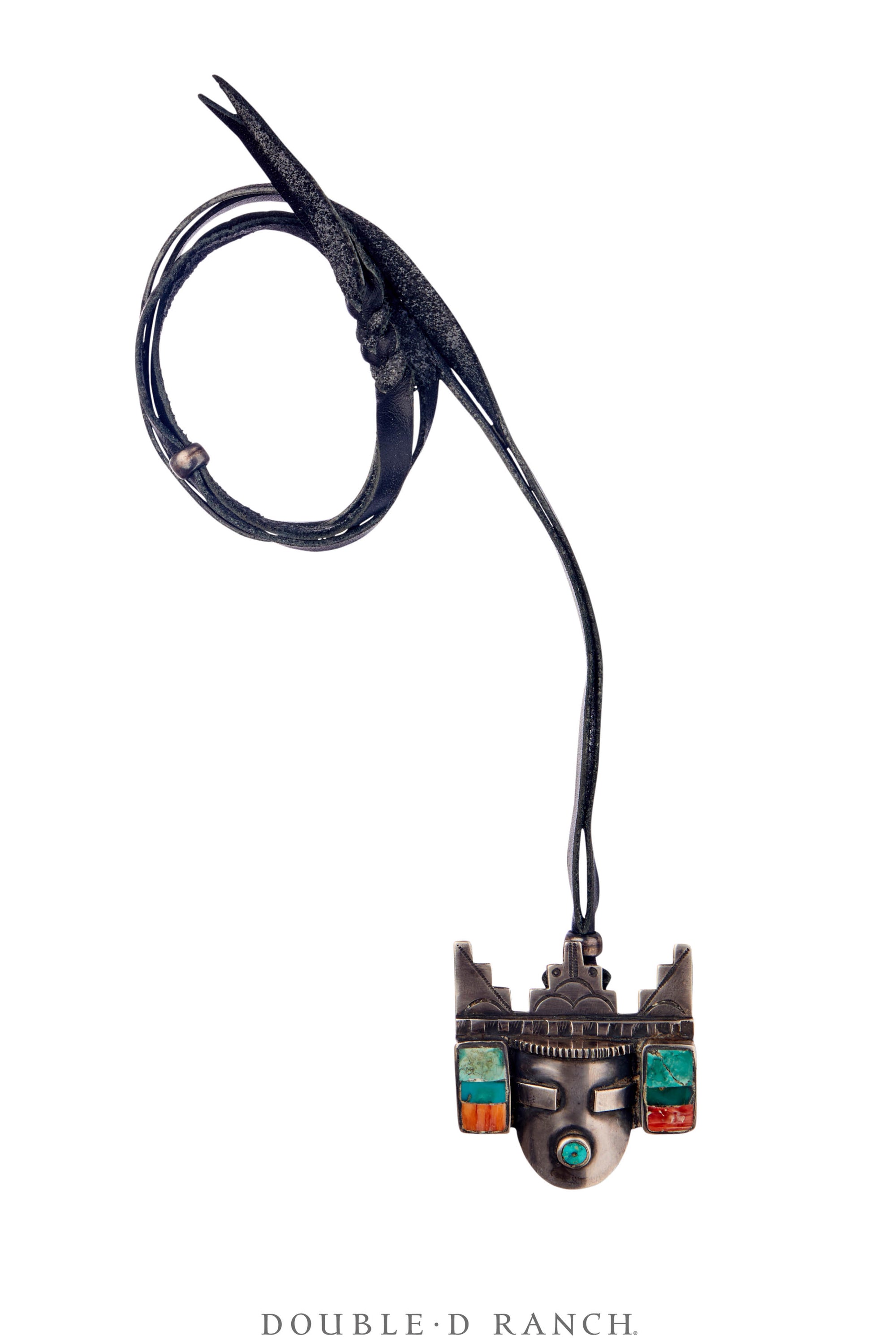 Necklace, Leather Thong, Kachina, Artisan, Hallmark, Contemporary 1323