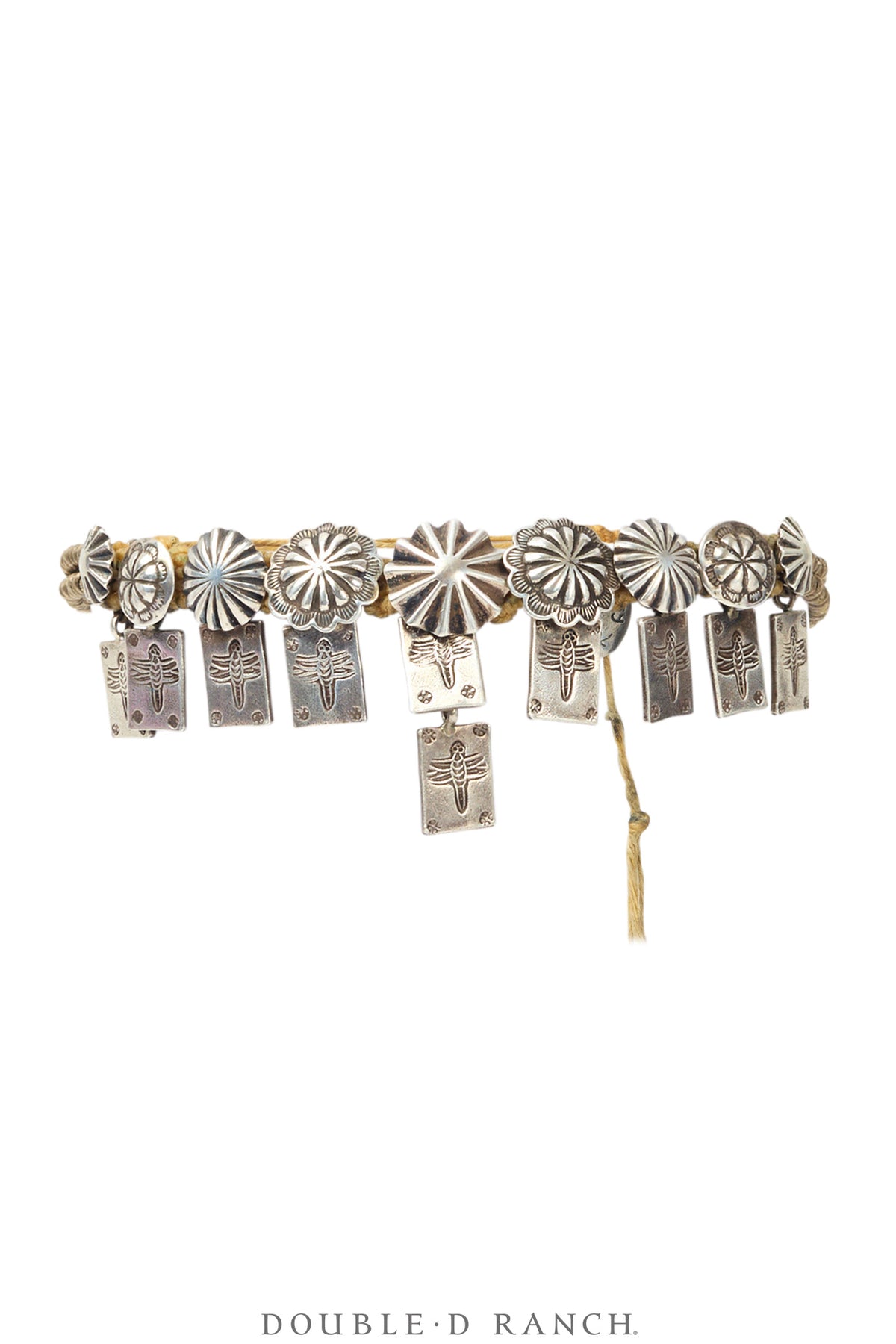 Necklace, Mummy's Bundle, Choker, Conchos & Dragonfly Tabs, Hallmark, Vintage, 3312