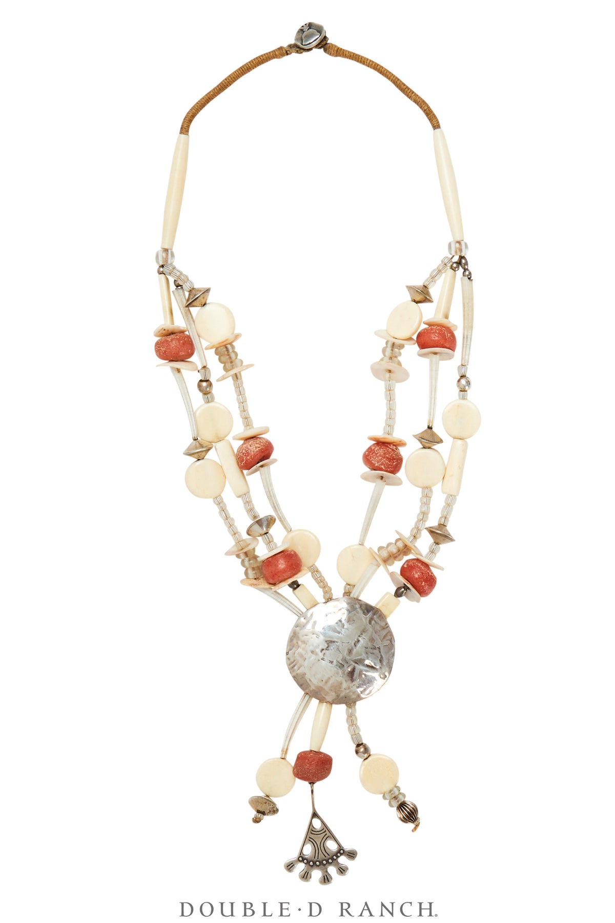 Necklace, Mummy's Bundle, Collar, Dentalium & Antique Trade Beads, Hallmark, Vintage, 3315