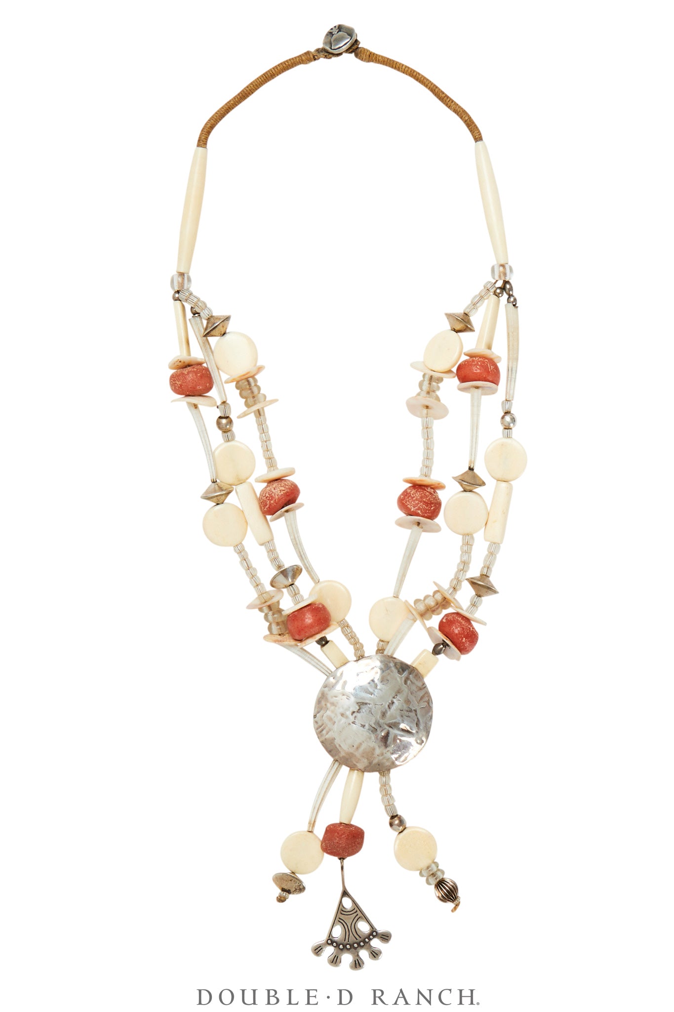 Necklace, Mummy's Bundle, Collar, Dentalium & Antique Trade Beads, Hallmark, Vintage, 3315