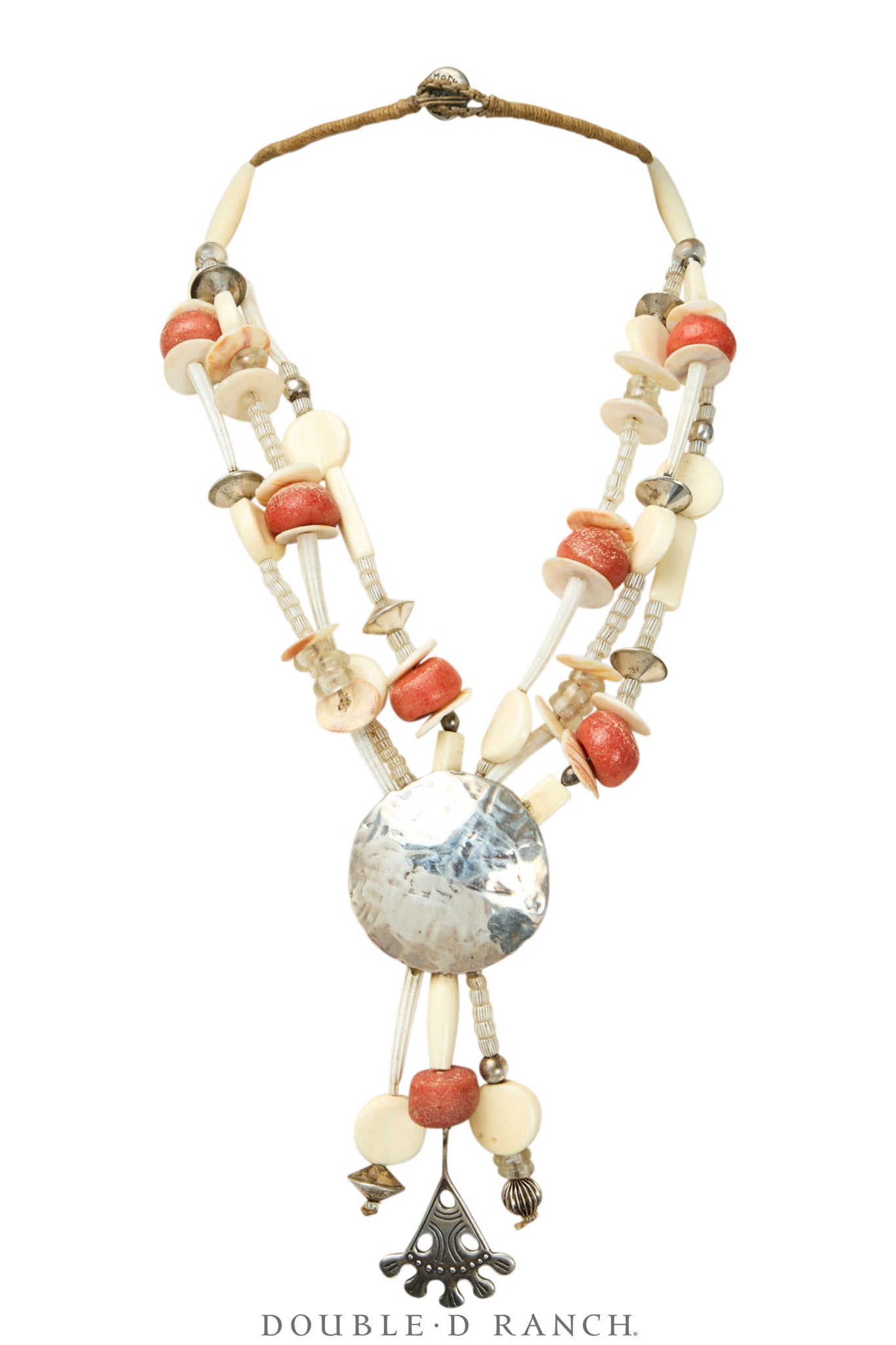 Necklace, Mummy's Bundle, Collar, Dentalium & Antique Trade Beads, Hallmark, Vintage, 3315