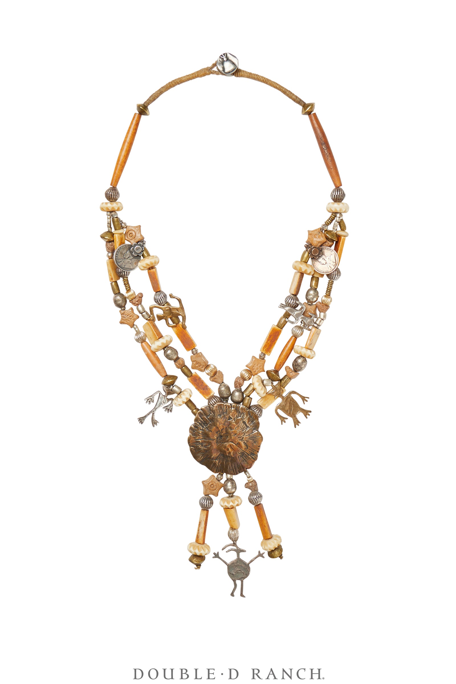 Necklace, Mummy's Bundle, Statement, Hairpipe & Bone, Hallmark, Vintage, 3321