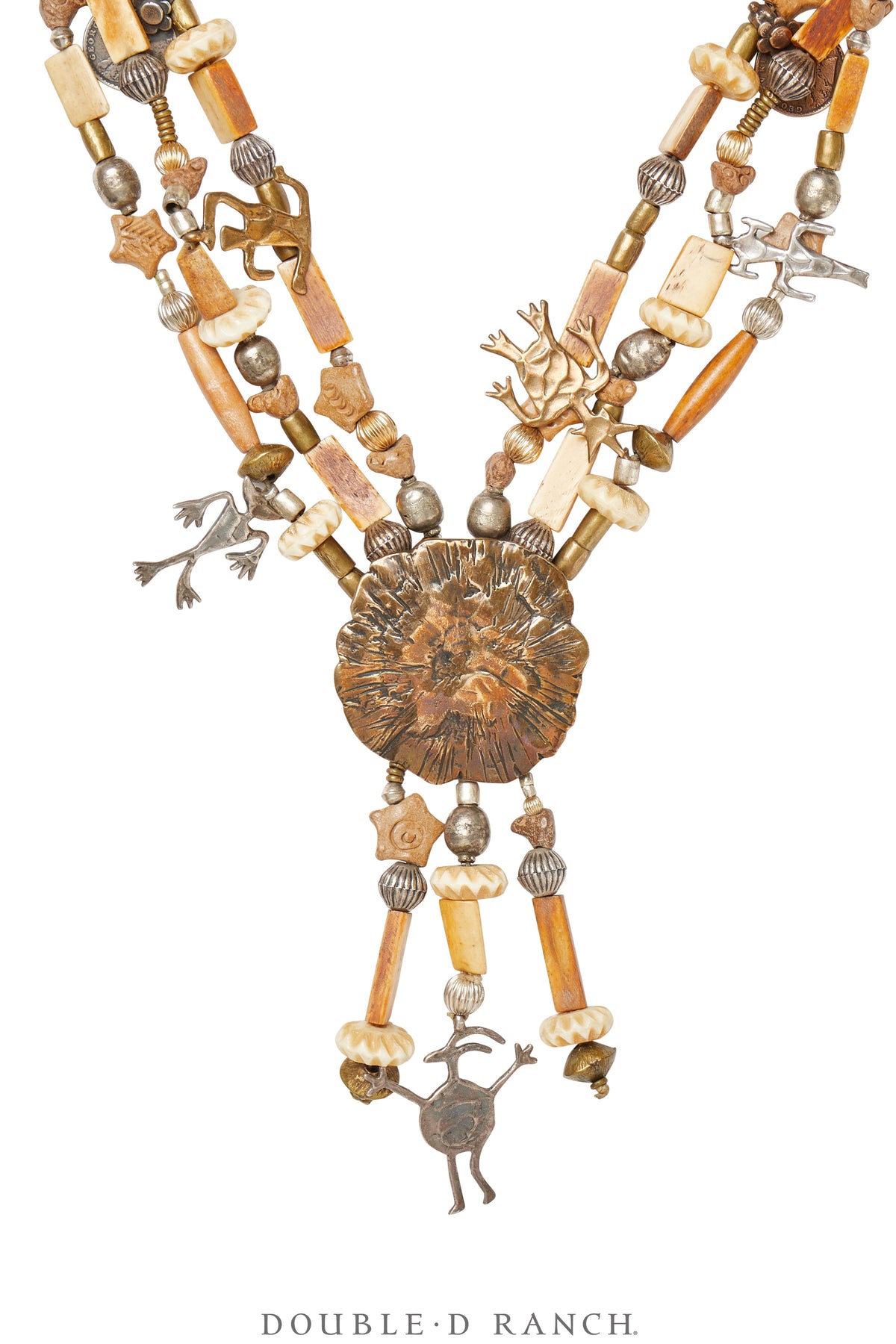 Necklace, Mummy's Bundle, Statement, Hairpipe & Bone, Hallmark, Vintage, 3321