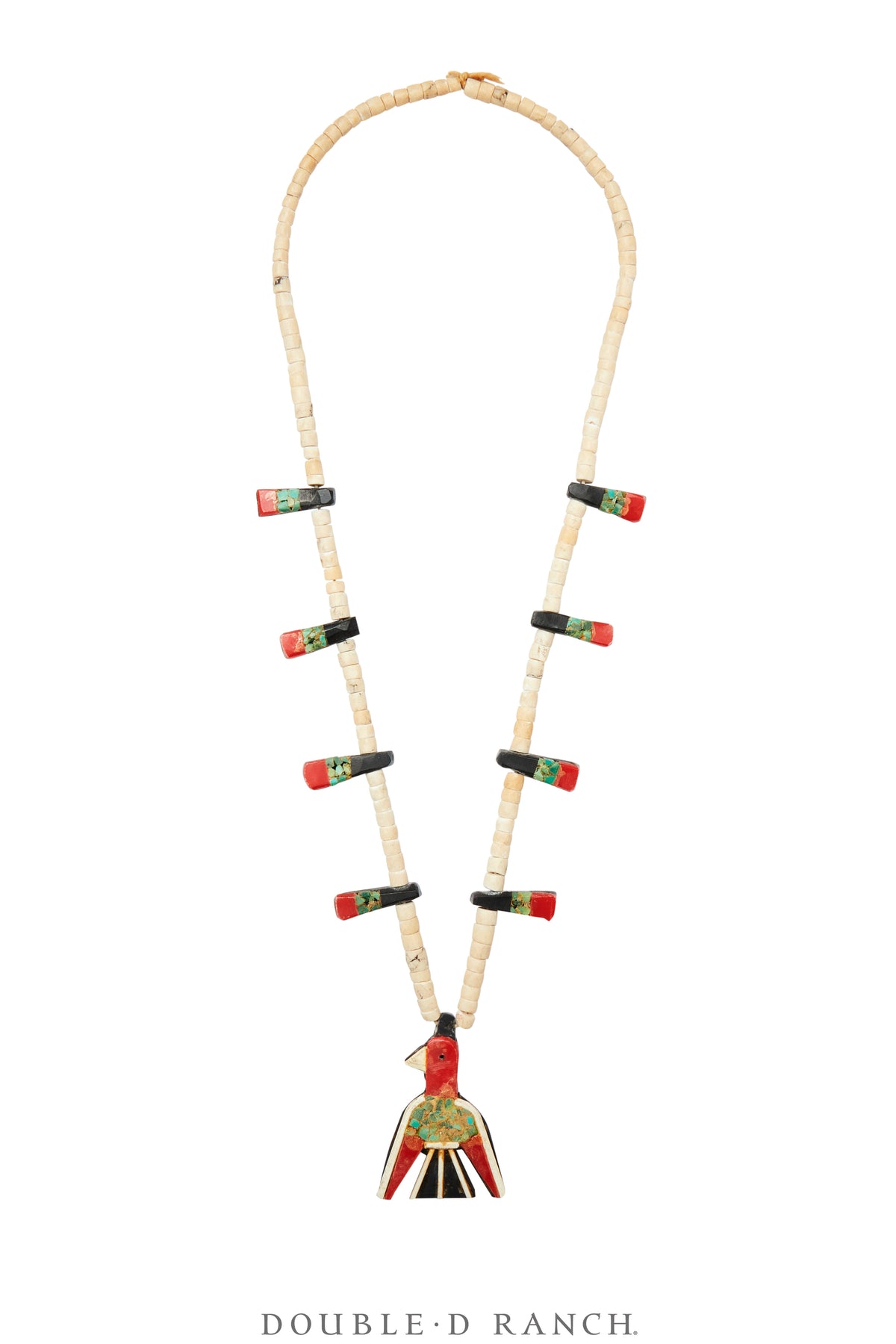 Necklace, Thunderbird, Santo Domingo Depression, Battery Bird, Vintage, 1940's, 3413