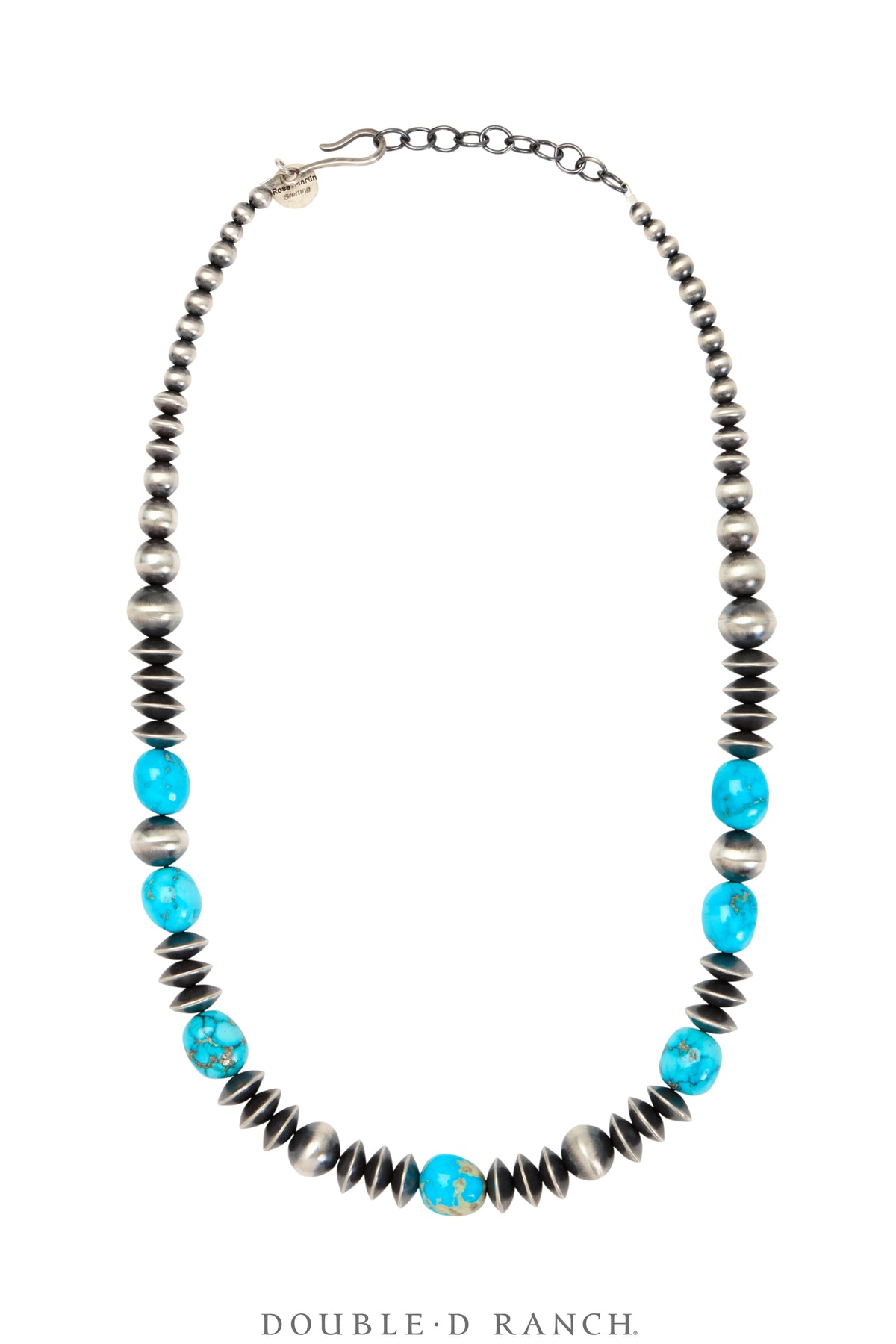 Necklace, Desert Pearls, Turquoise 26", Hallmarked, Contemporary, 3348