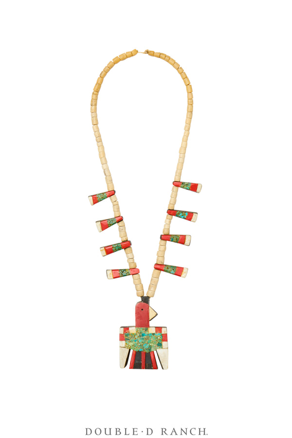 Necklace, Thunderbird, Santo Domingo Depression, Battery Bird, Vintage