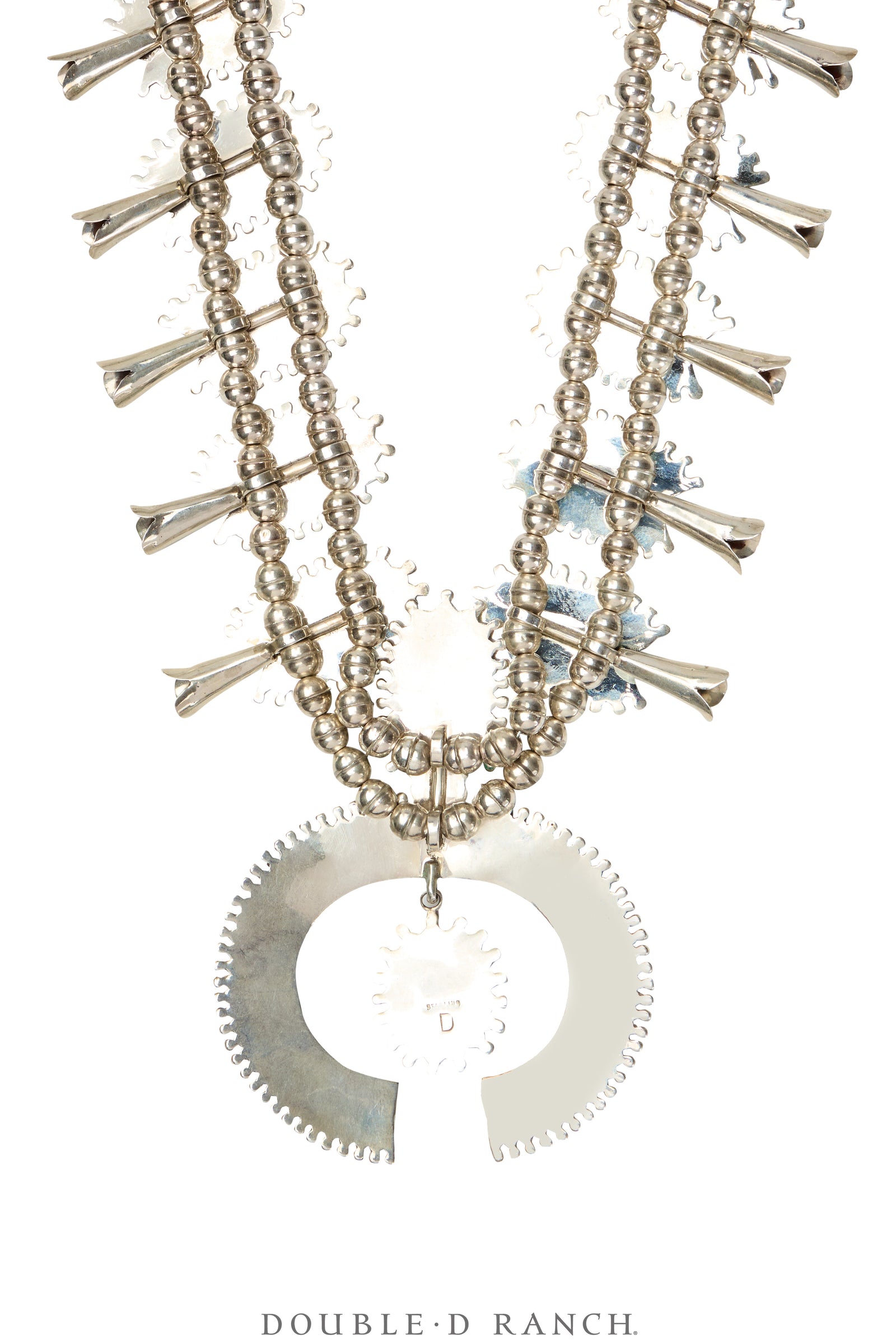 Necklace, Squash Blossom, Turquoise, Needlepoint, Hallmark, Vintage, 3456