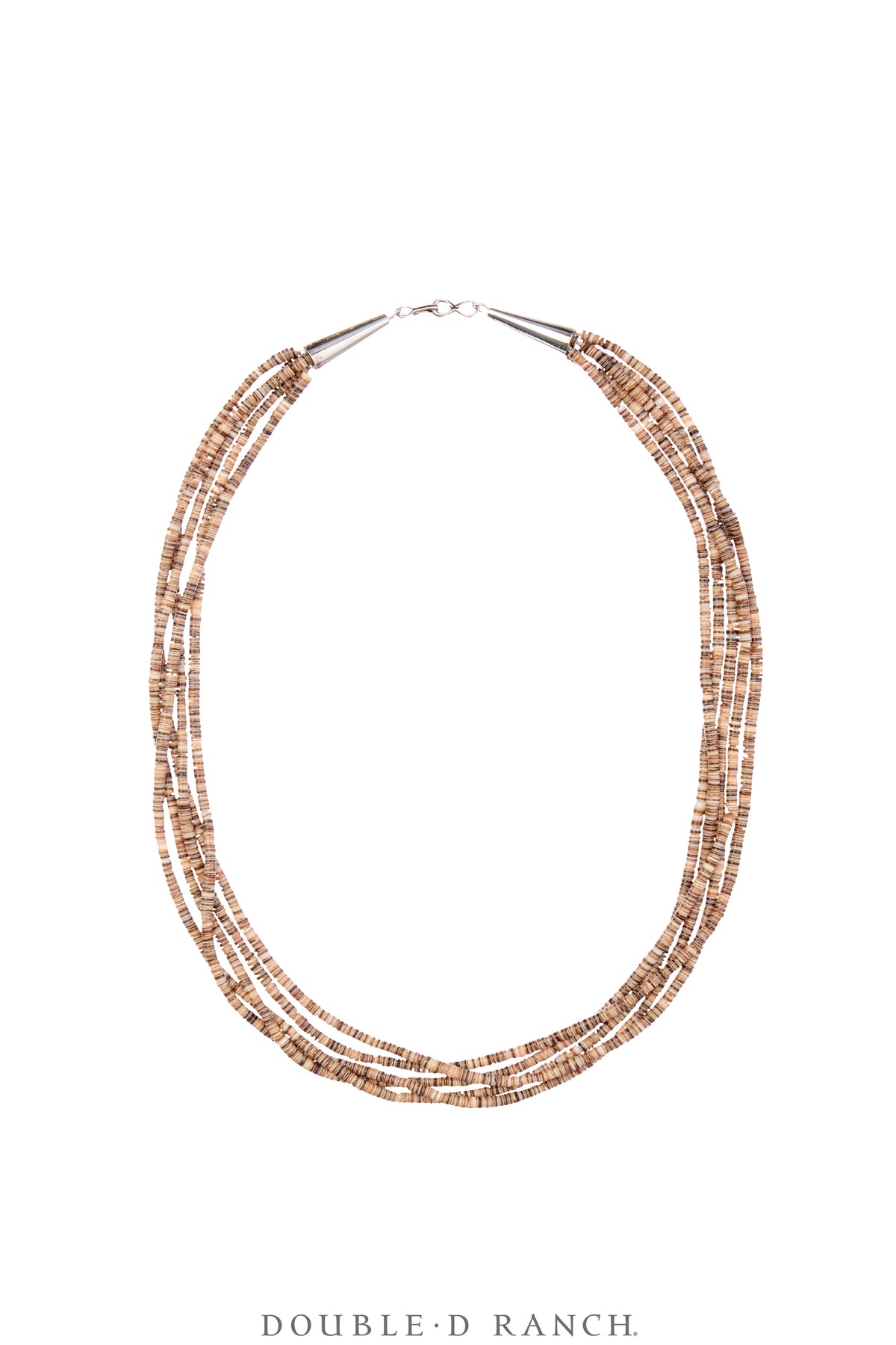 Necklace, Natural Stone, Heishi, Gray Shell, 5 Strand with Earrings, 18," Artisan, Contemporary, 3541