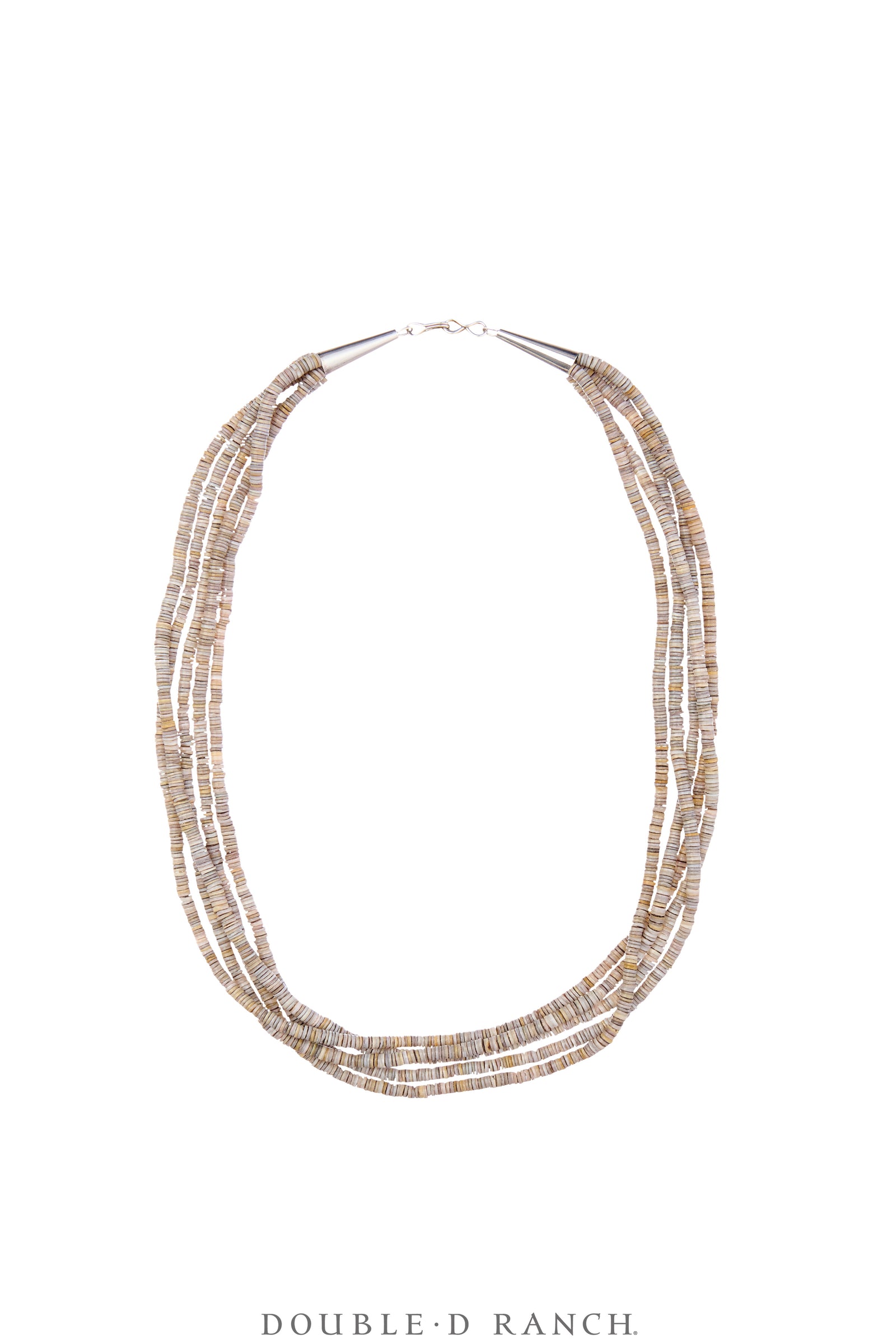 Necklace, Natural Stone, Heishi, Voluta Shell, 5 Strand with Earrings, 18," Artisan, Contemporary, 3542