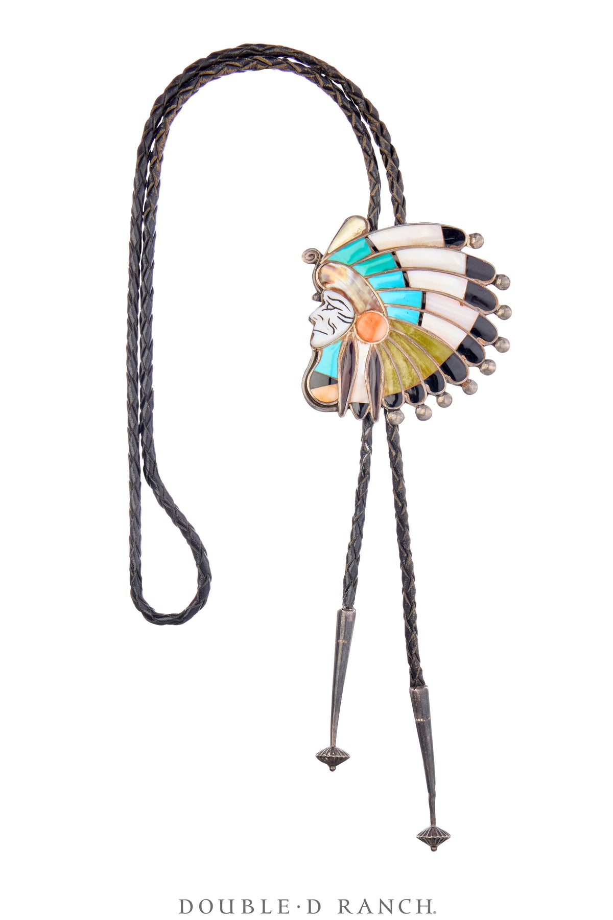 Bolo, Novelty, Channel Inlay, Comanche, Quam, Hallmark, Vintage, 3571