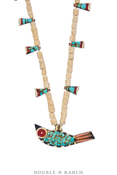 Necklace, Thunderbird, Santo Domingo Depression, Unusual Battery Bird,