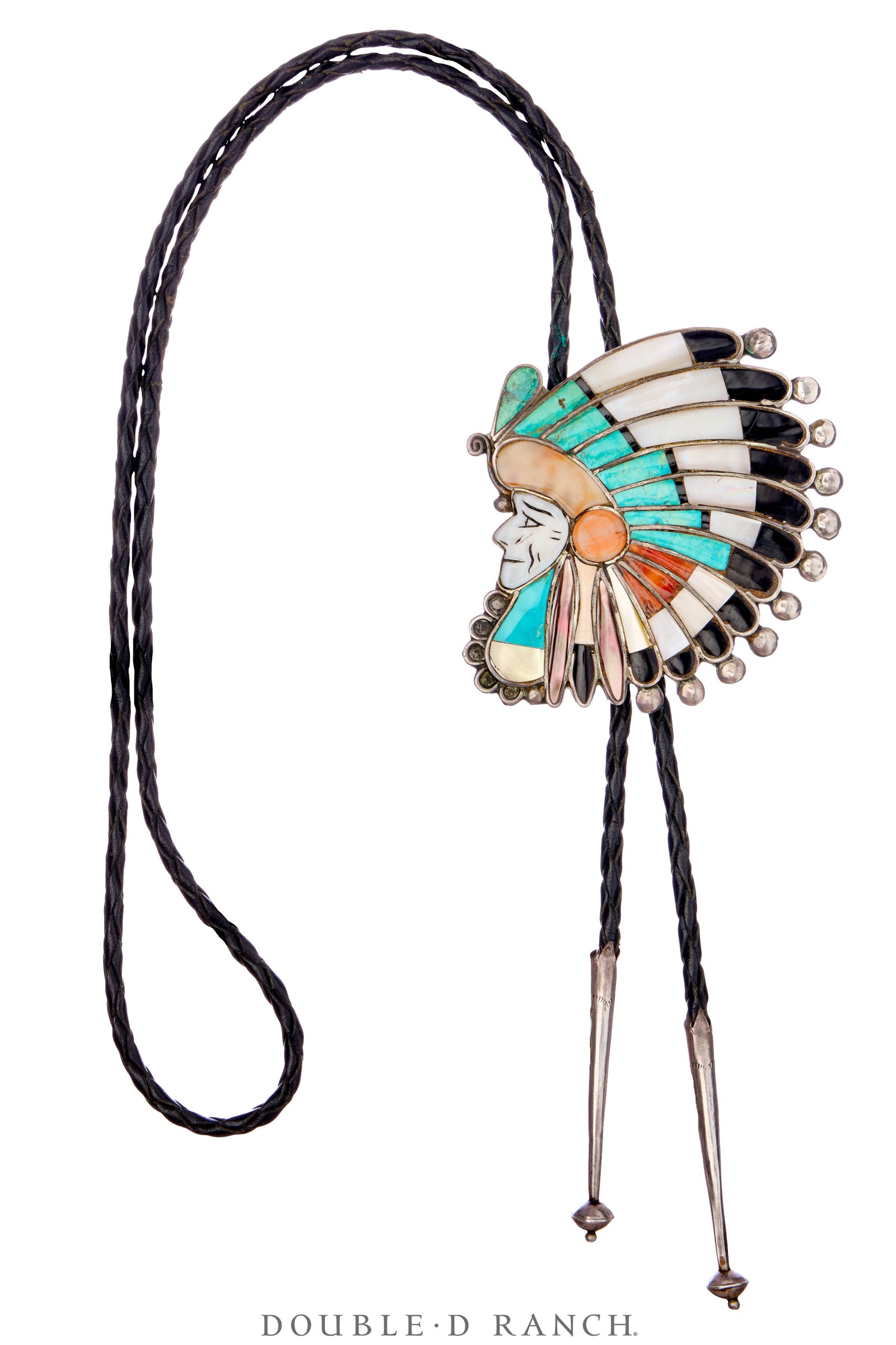 Bolo, Novelty, Channel Inlay, Comanche, Quam, Hallmark, Vintage, 3643