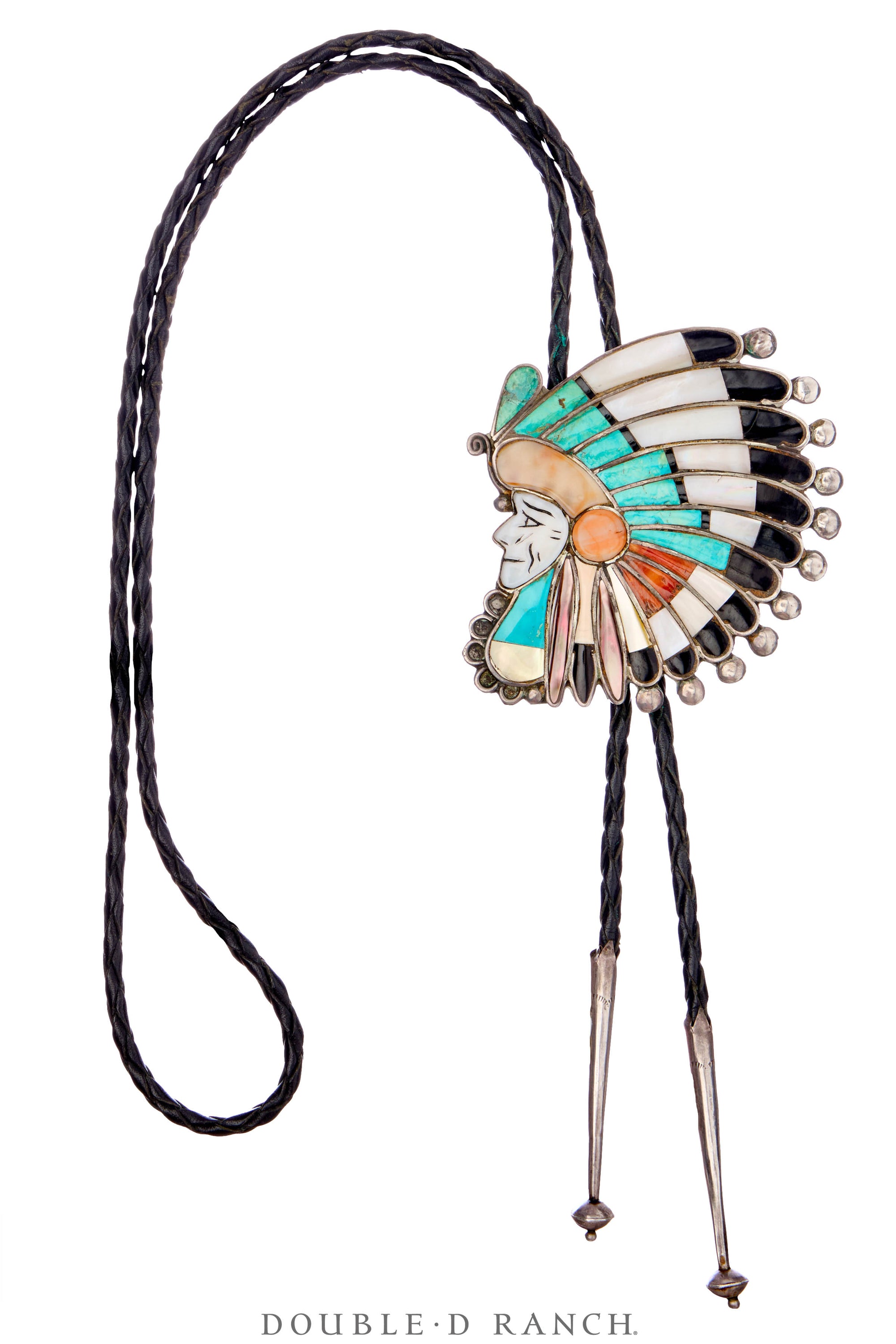 Bolo, Novelty, Channel Inlay, Comanche, Quam, Hallmark, Vintage, 3643