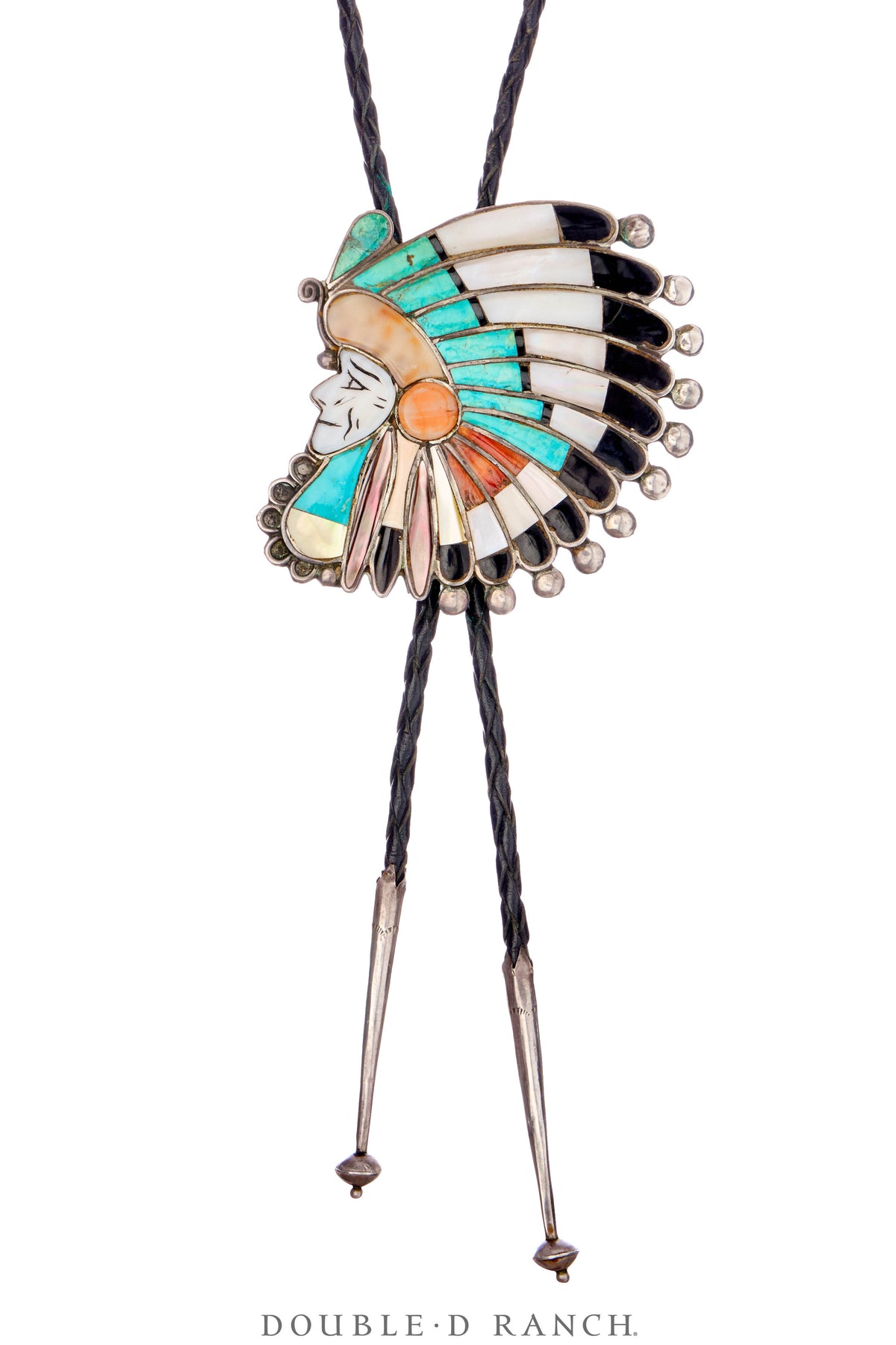 Bolo, Novelty, Channel Inlay, Comanche, Quam, Hallmark, Vintage, 3643