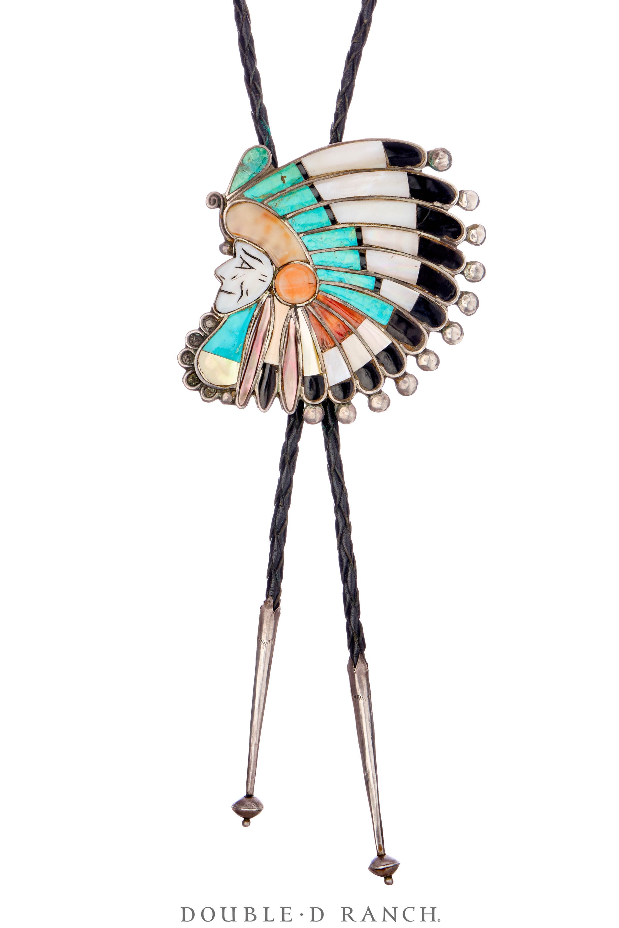 Bolo, Novelty, Channel Inlay, Comanche, Quam, Hallmark, Vintage, 3643