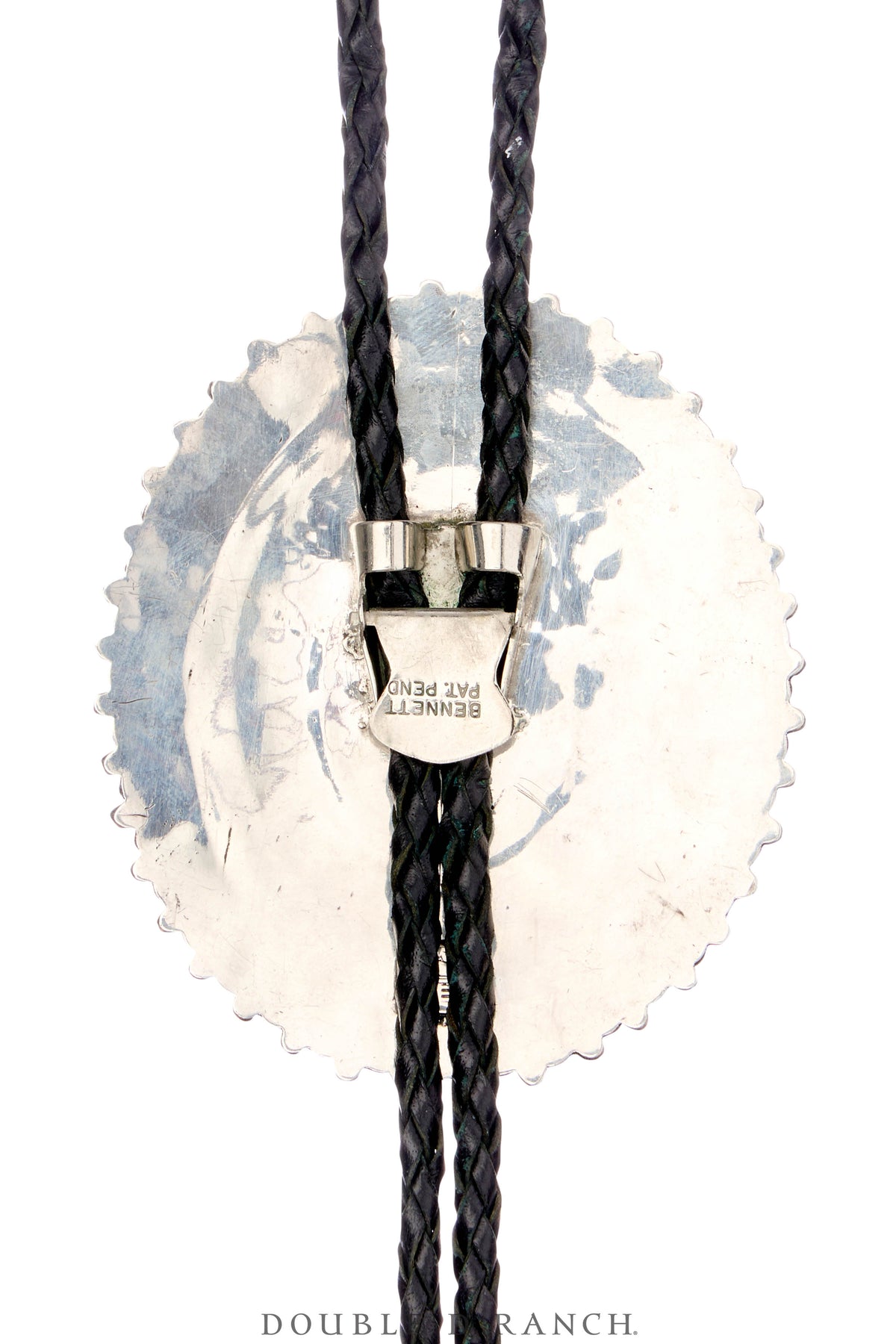 Bolo, Cluster, Turquoise, White Hogan Hallmark, Vintage, 3652