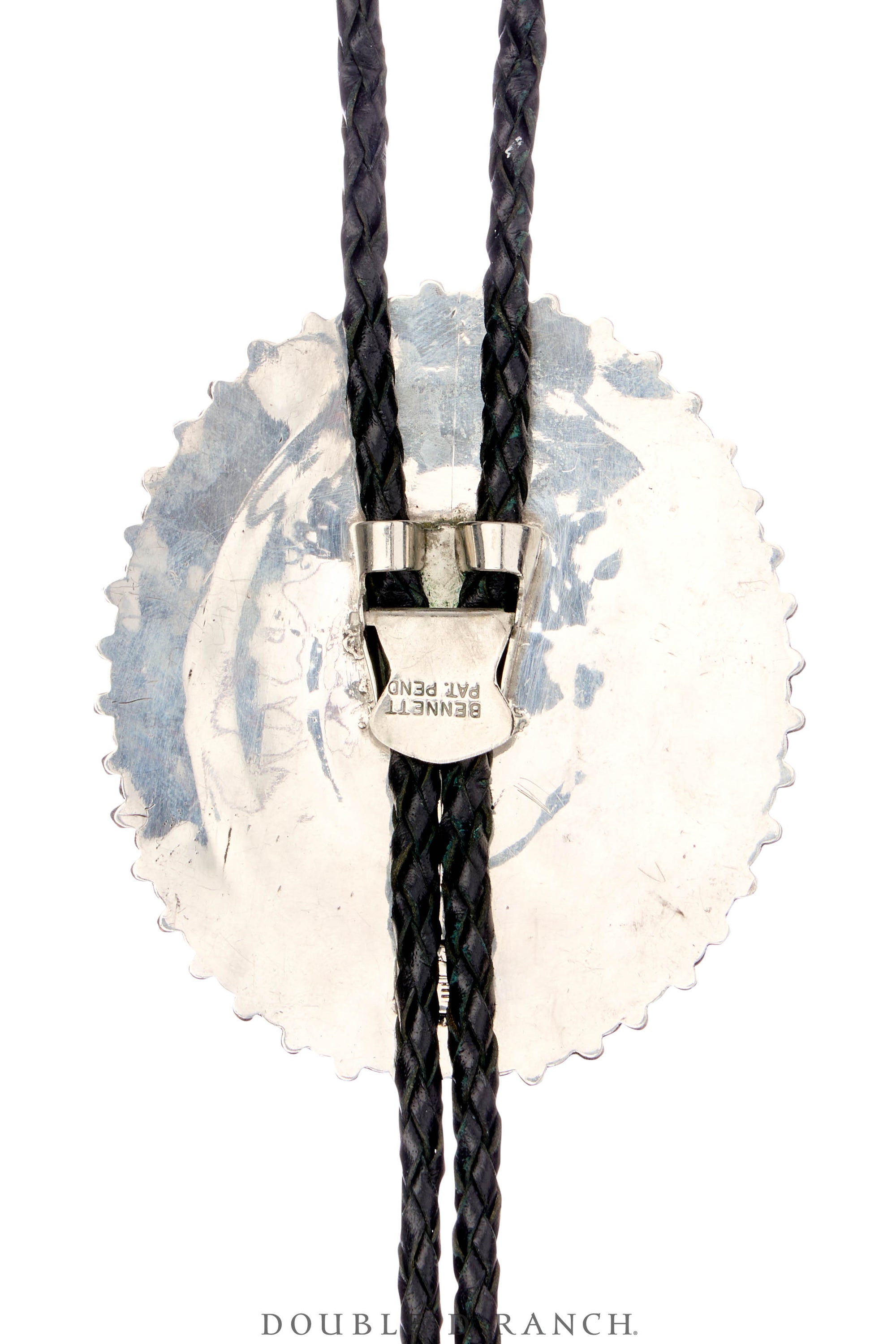 Bolo, Cluster, Turquoise, White Hogan Hallmark, Vintage, 3652