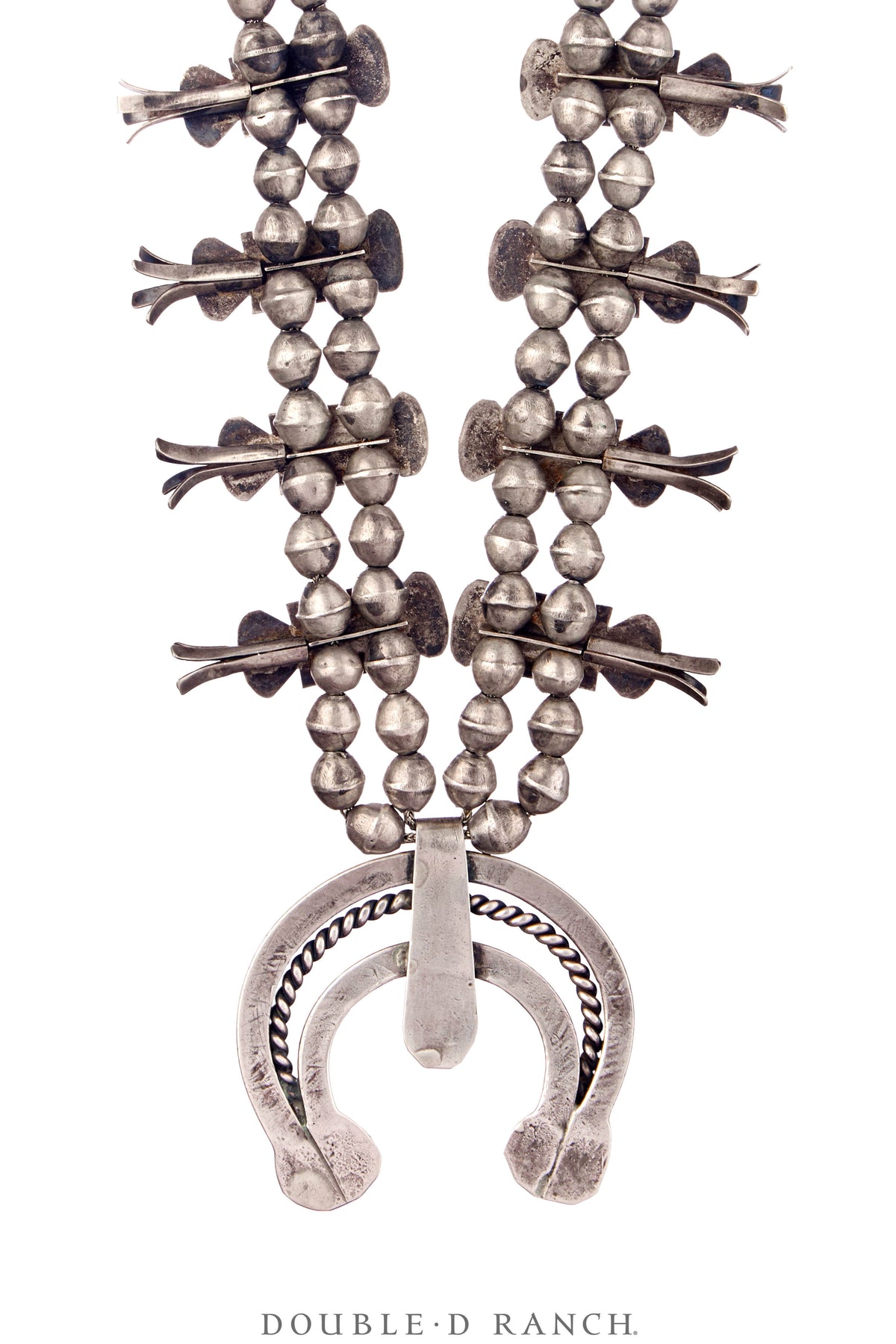 Necklace, Squash Blossom, Turquoise, Box Bow, Vintage 40's, 3661