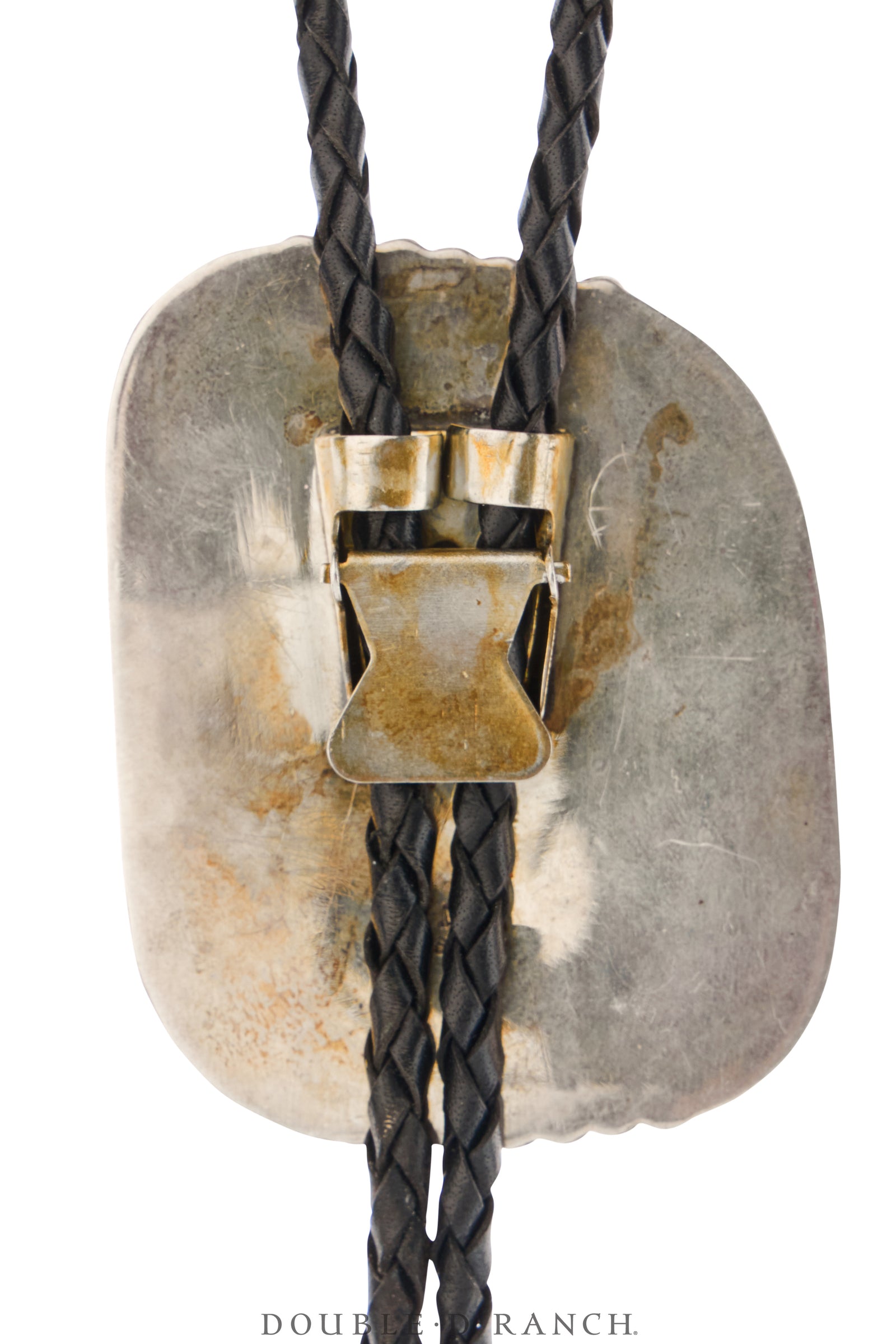 Bolo, Natural Stone, Turquoise, Heavy Matrix, Hallmark, Vintage, 3704