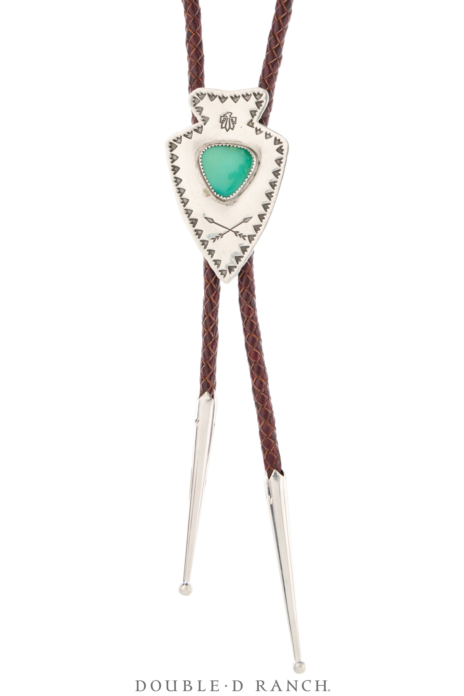 Bolo, Novelty, Chrysocolla, Arrowhead, Hallmark, Vintage, 3719