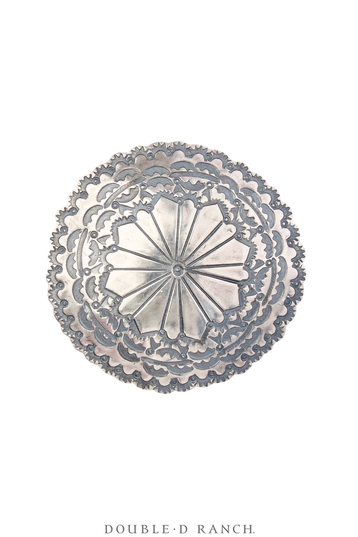 Scarf Slide, Concho, Sterling Silver, Hallmark, Vintage, 1213