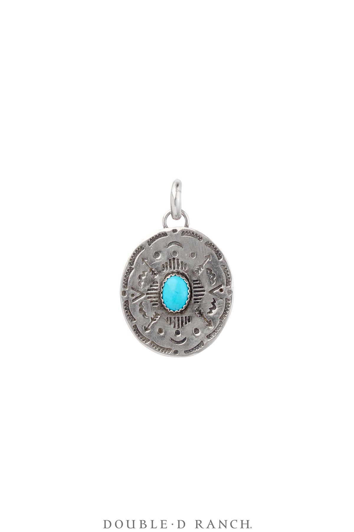 Pendant, Charm, Concho, Turquoise, Peyote Bird, Contemporary, 1151