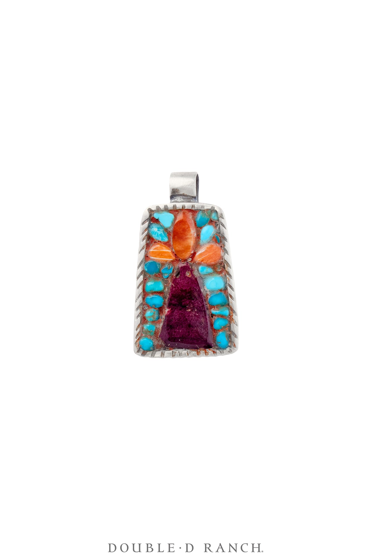 Pendant, Charm, Inlay, Multi-Stone, Charlie Favour, Contemporary, 1152